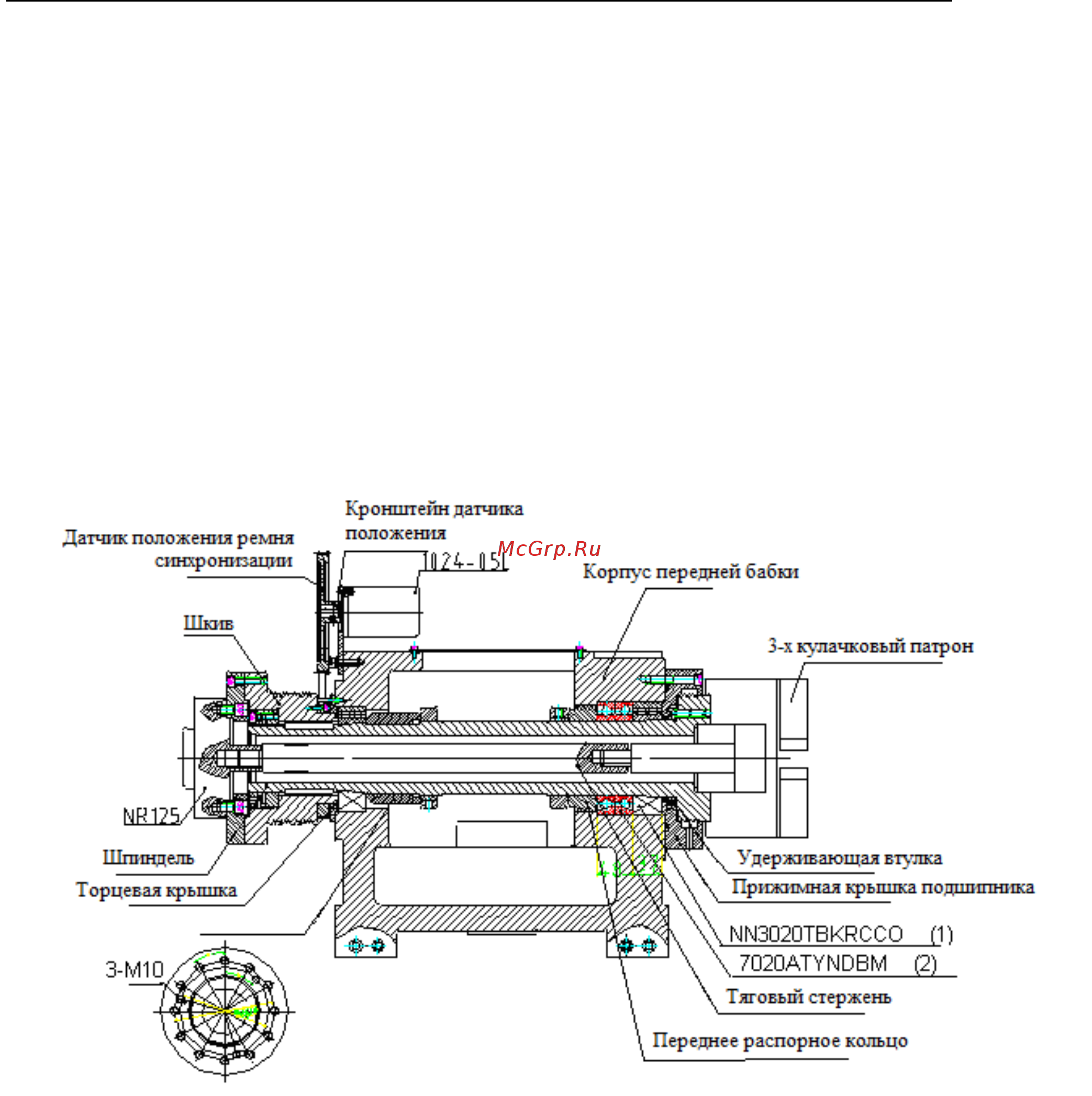 Jet kdck-25f cnc fanuc 0i-mate td 50000504t [9/20] Рис 2 конструкция передней бабки
