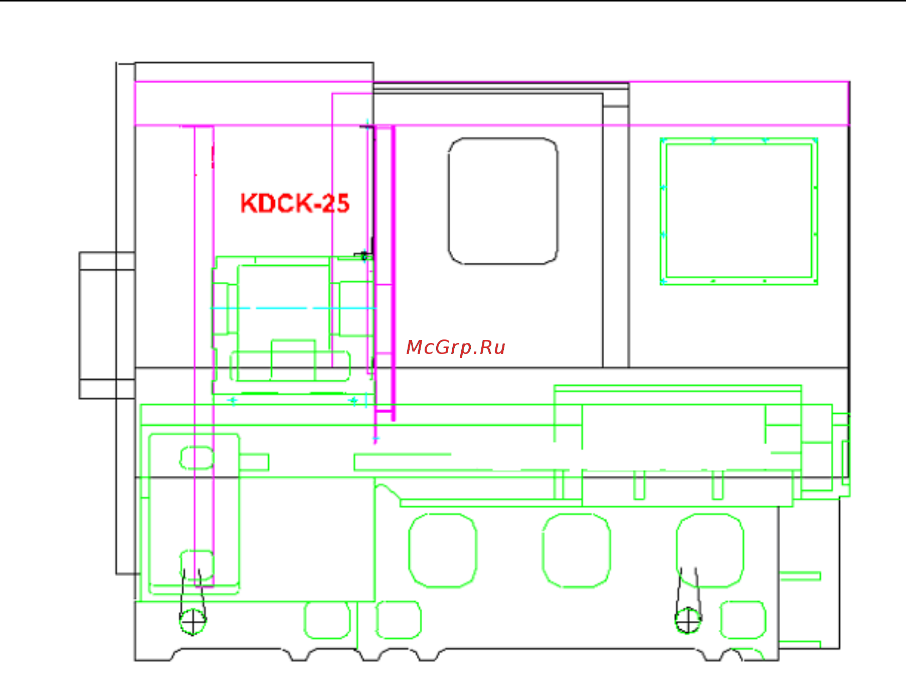 Jet kdck-25af cnc fanuc 0i-mate td 50000507t [7/20] Рис 1 подъем станка с помощью крана