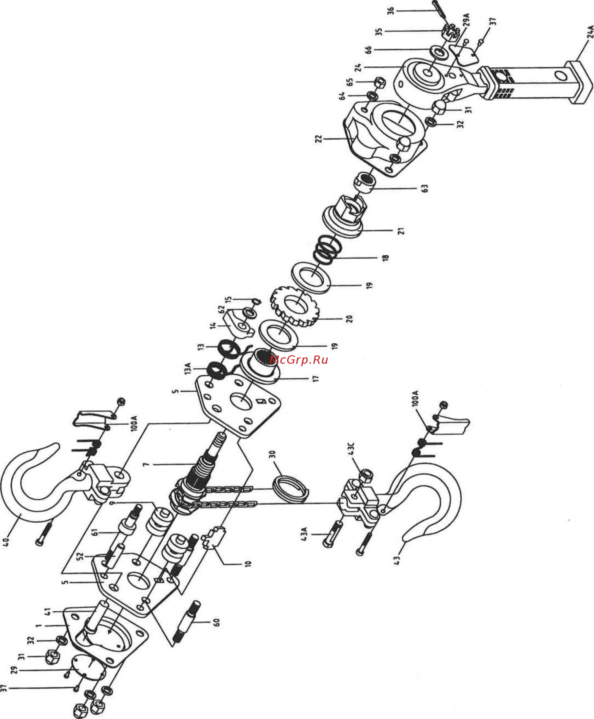 Jet jlpa 0.75t wo 4.5m 987608 [7/24] Список деталей