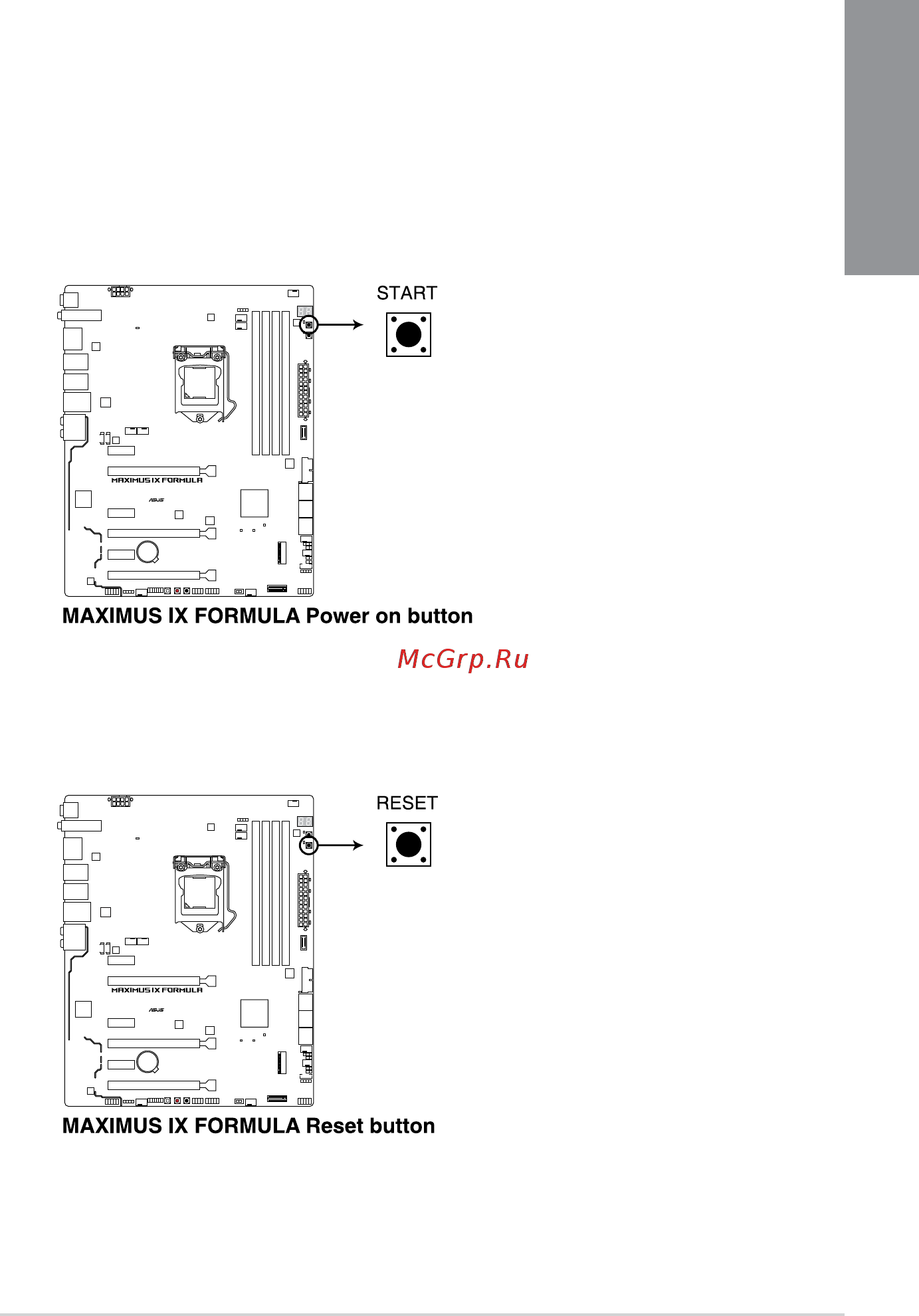 Asus ROG MAXIMUS IX FORMULA [25/114] Onboard buttons and switches
