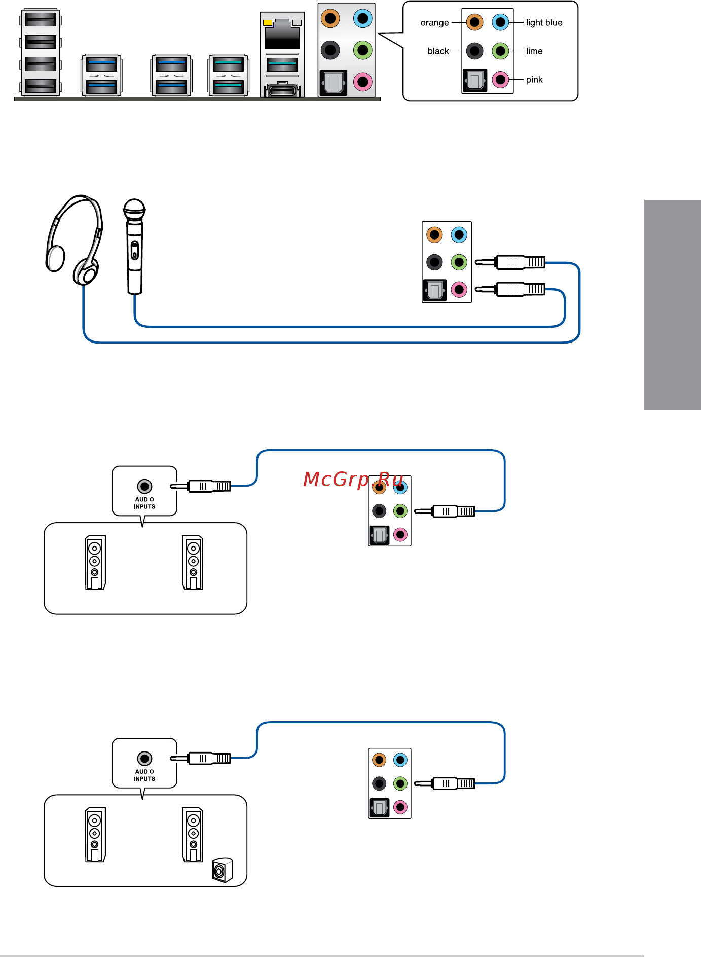 Asus TUF SABERTOOTH 990FX R3.0 [51/142] Audio i o connections