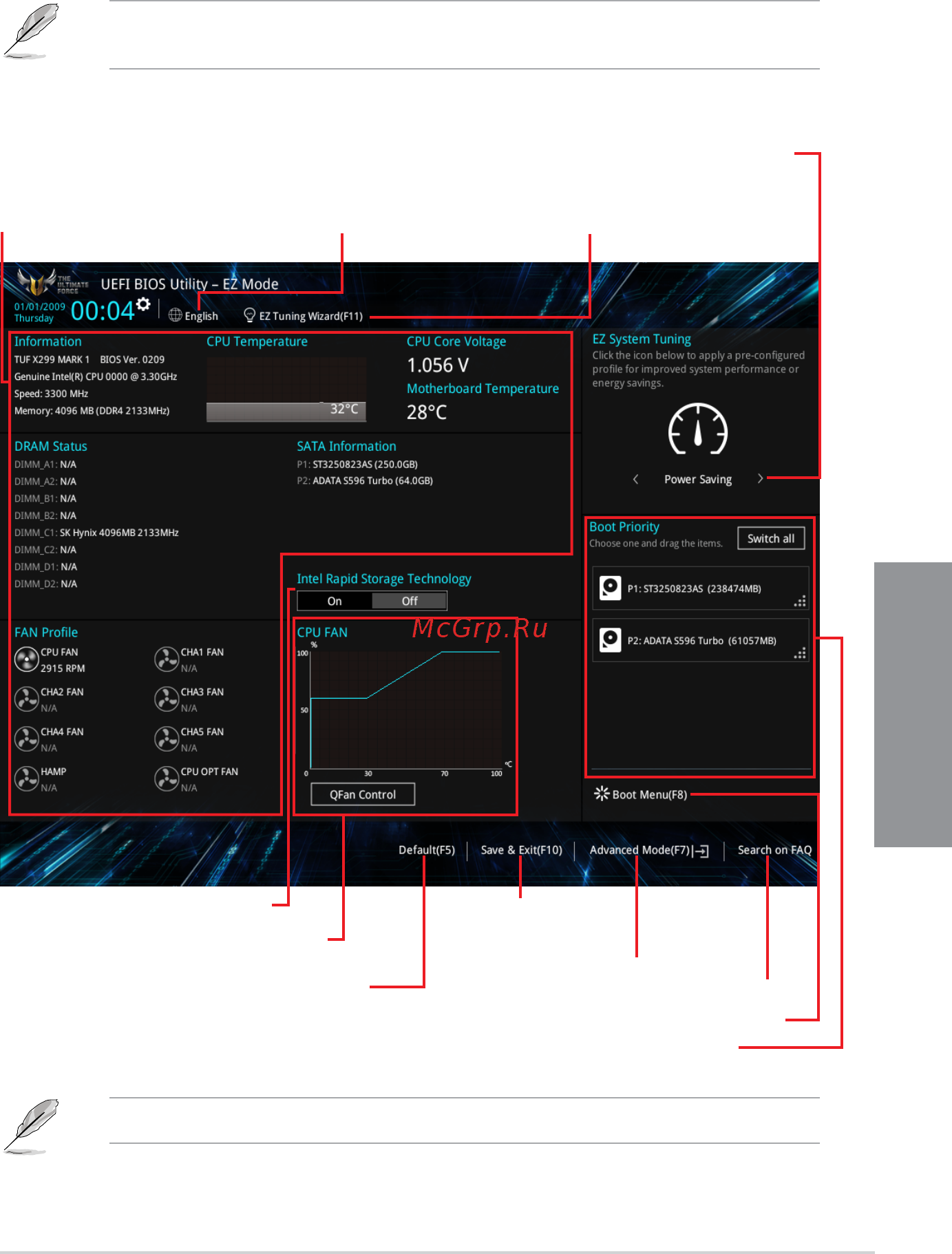 Asus TUF X299 MARK 1 [61/112] Ez mode