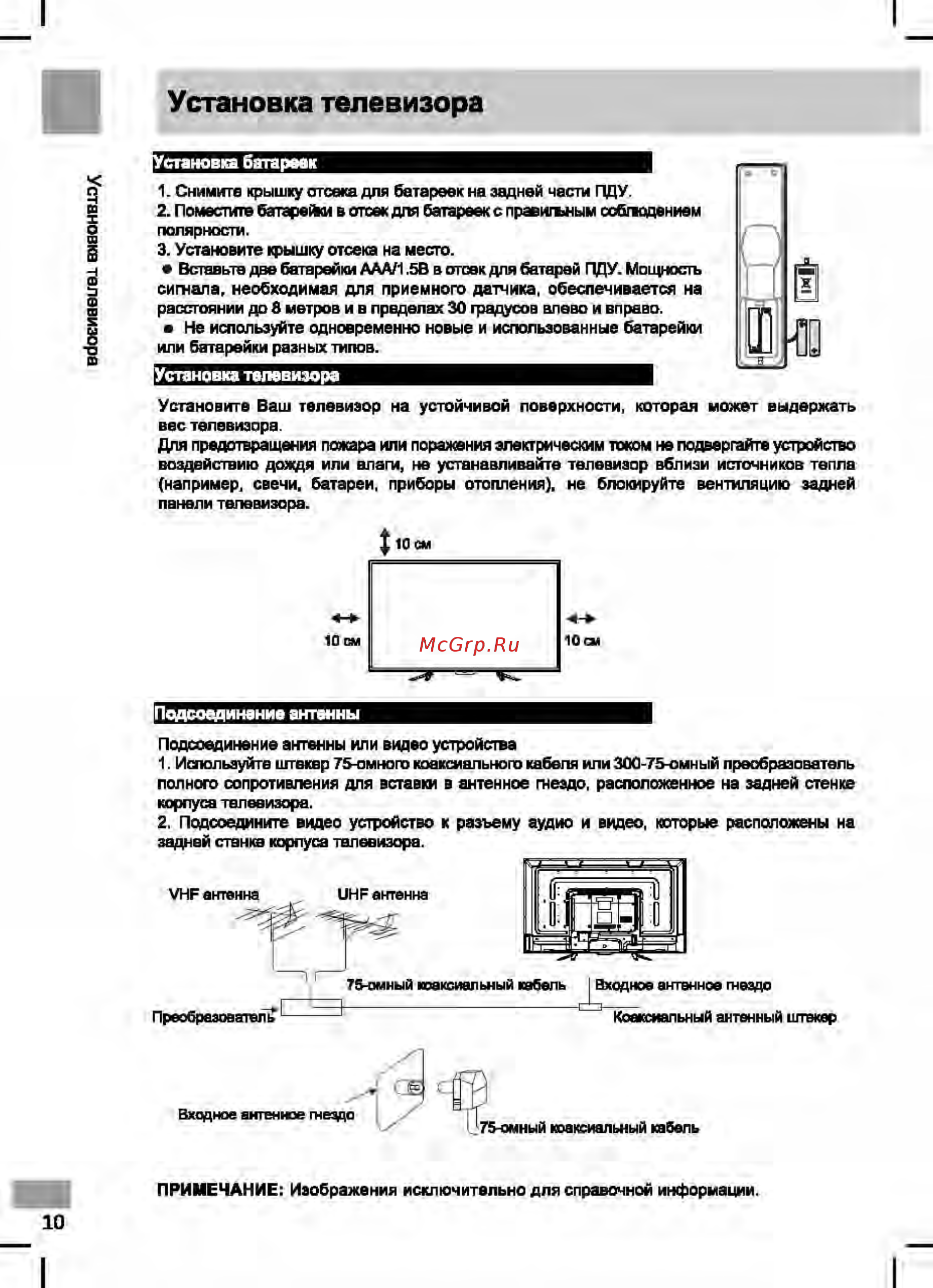 Shivaki STV-49LED17 [13/32] Установка телевизора
