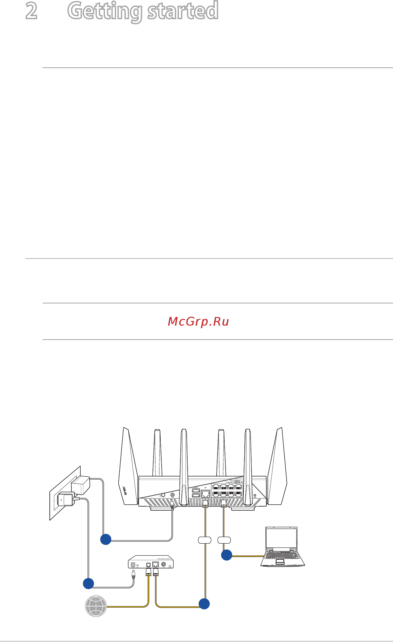 Asus ROG Rapture GT-AC5300 [12/152] Plug your router into a power outlet and power it on connect