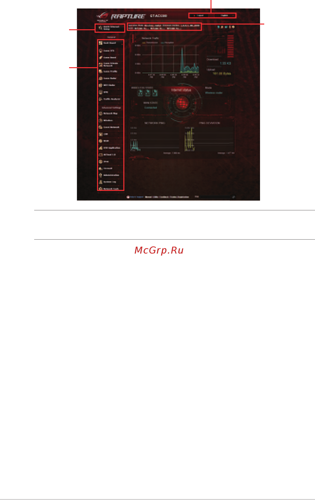 Asus ROG Rapture GT-AC5300 [20/152] Note if you are logging into the web gui for the fi rst time you will be directed to the quick internet setup qis page automatically
