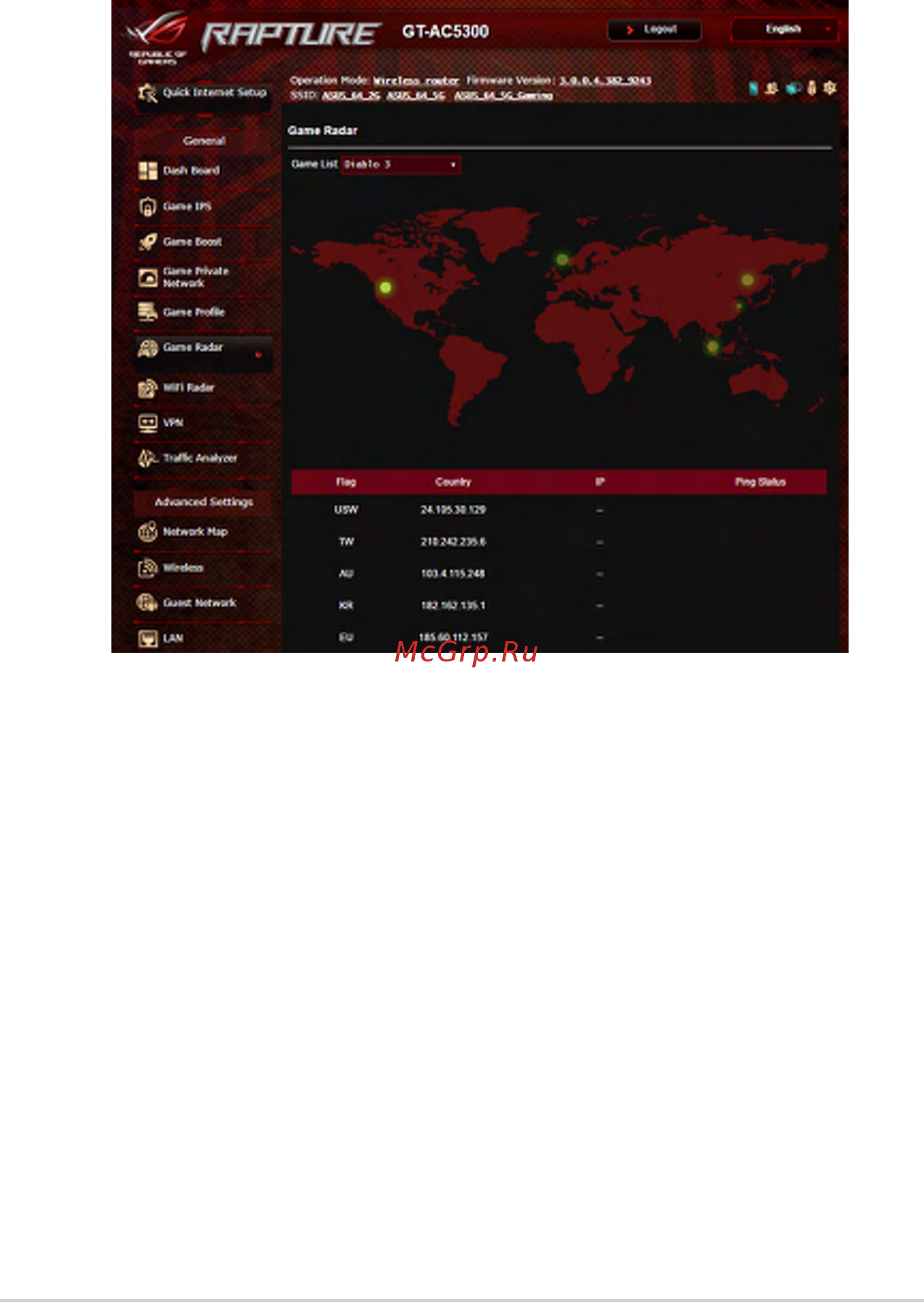 Asus ROG Rapture GT-AC5300 [38/152] Game radar