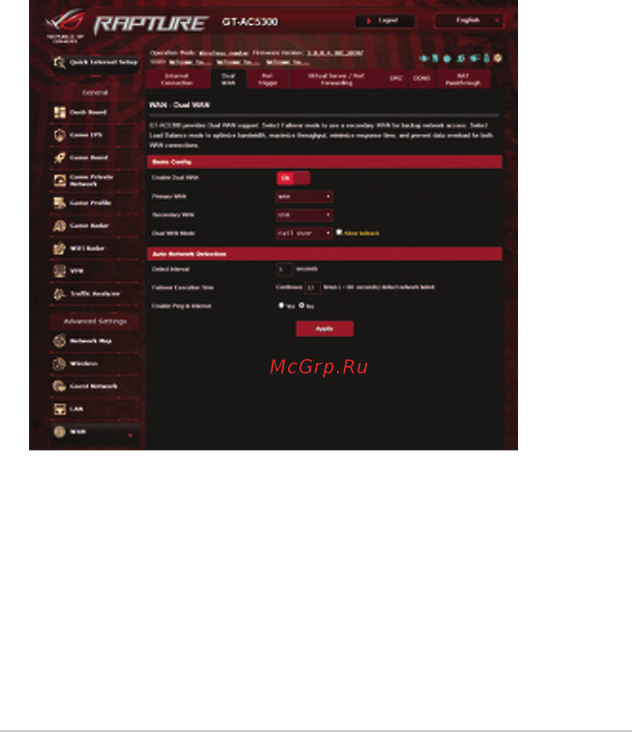Asus ROG Rapture GT-AC5300 [73/152] Dual wan