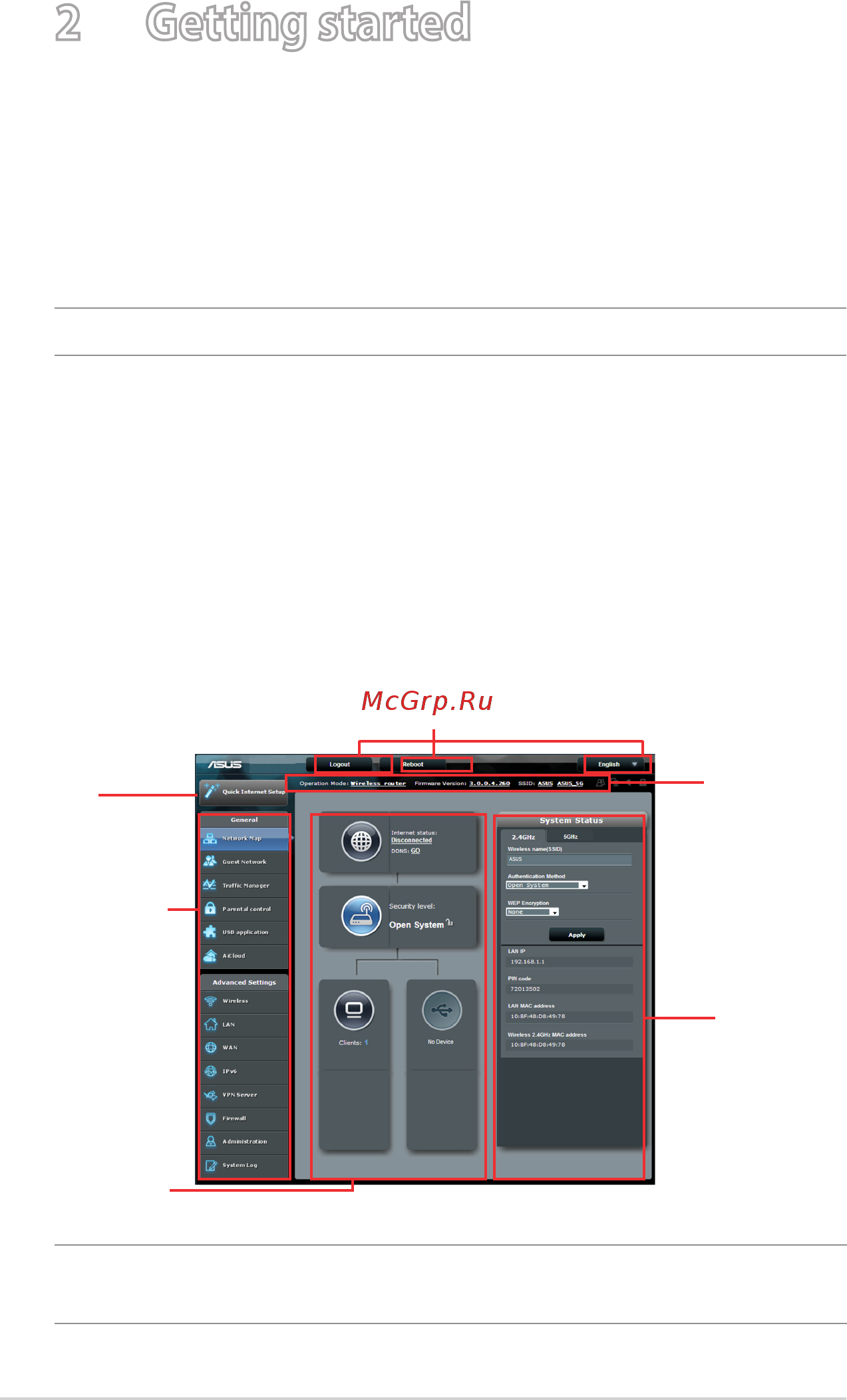 Asus RT-AC1200HP [14/129] Logging into the web gui