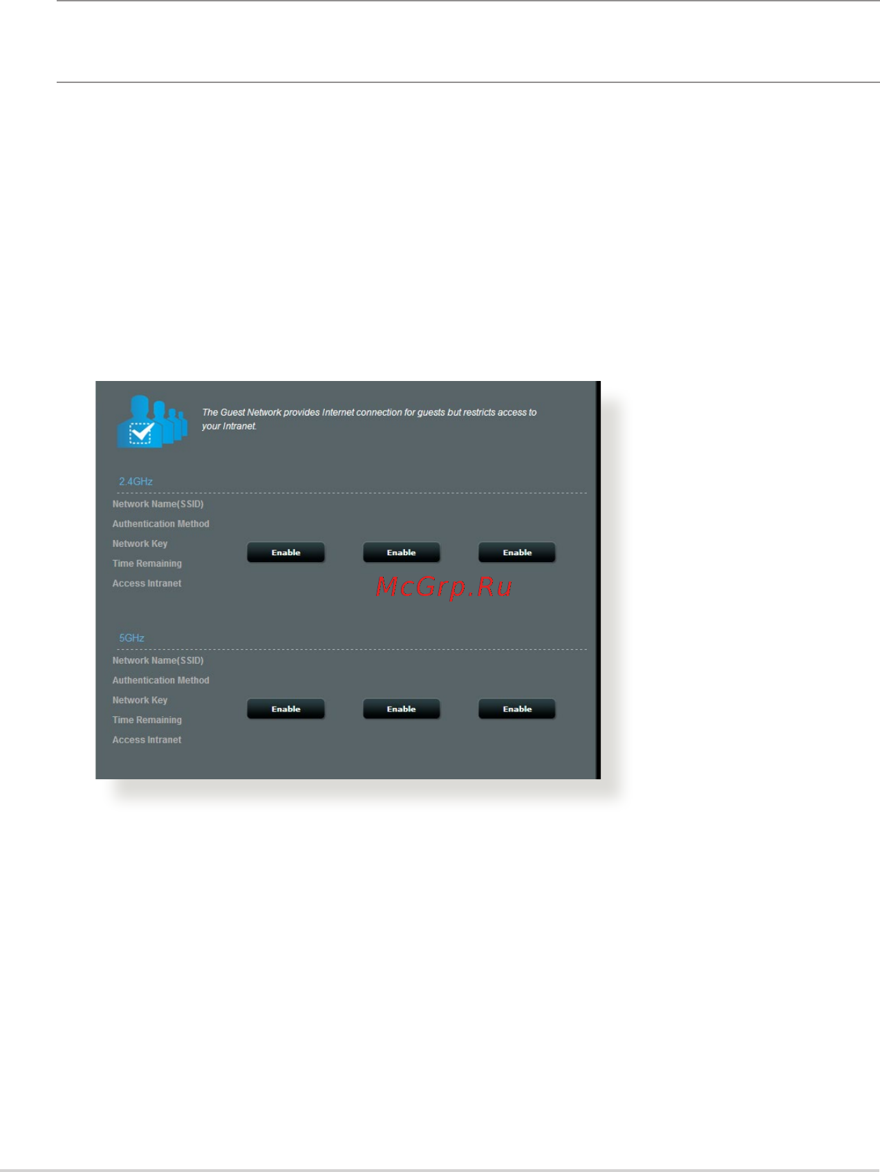 Asus RT-AC1200HP [26/129] Creating a guest network