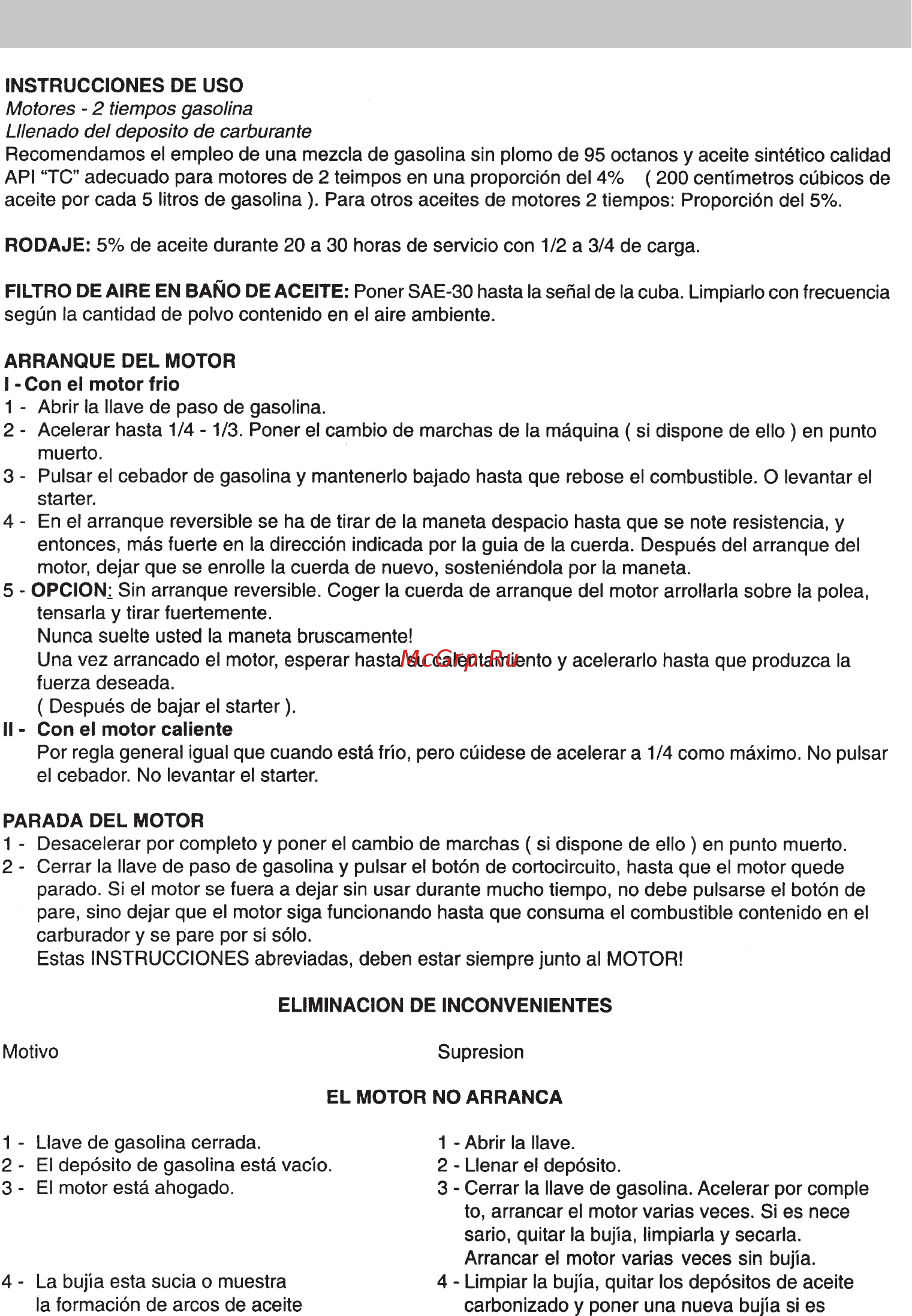 Marina-Speroni cma 25 aut+s4 [10/44] Motobomba 2 tiempos