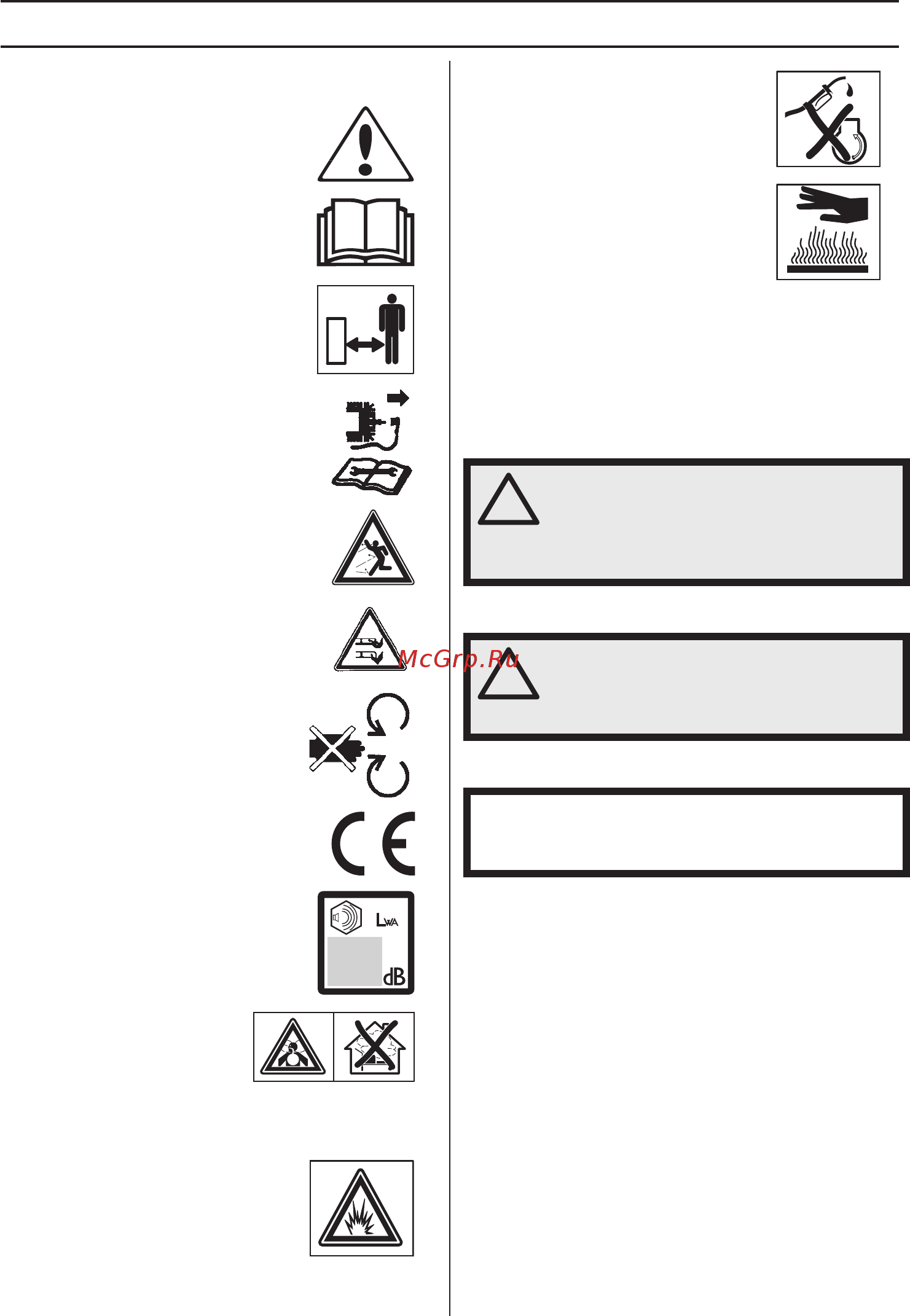McCulloch m46-125r 9671744-01 [2/340] Explanation of warning levels