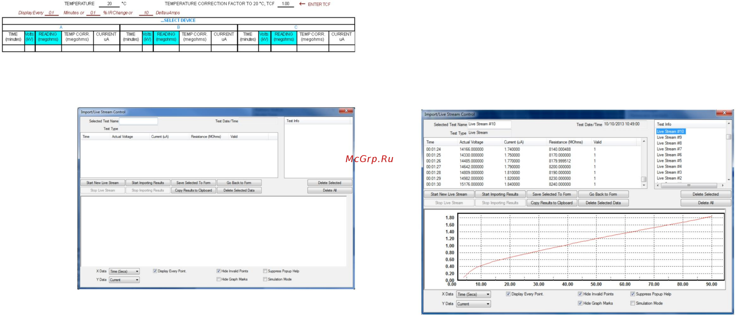 Megger mit525-eu 1001-941 [15/32] Приложение import live stream control