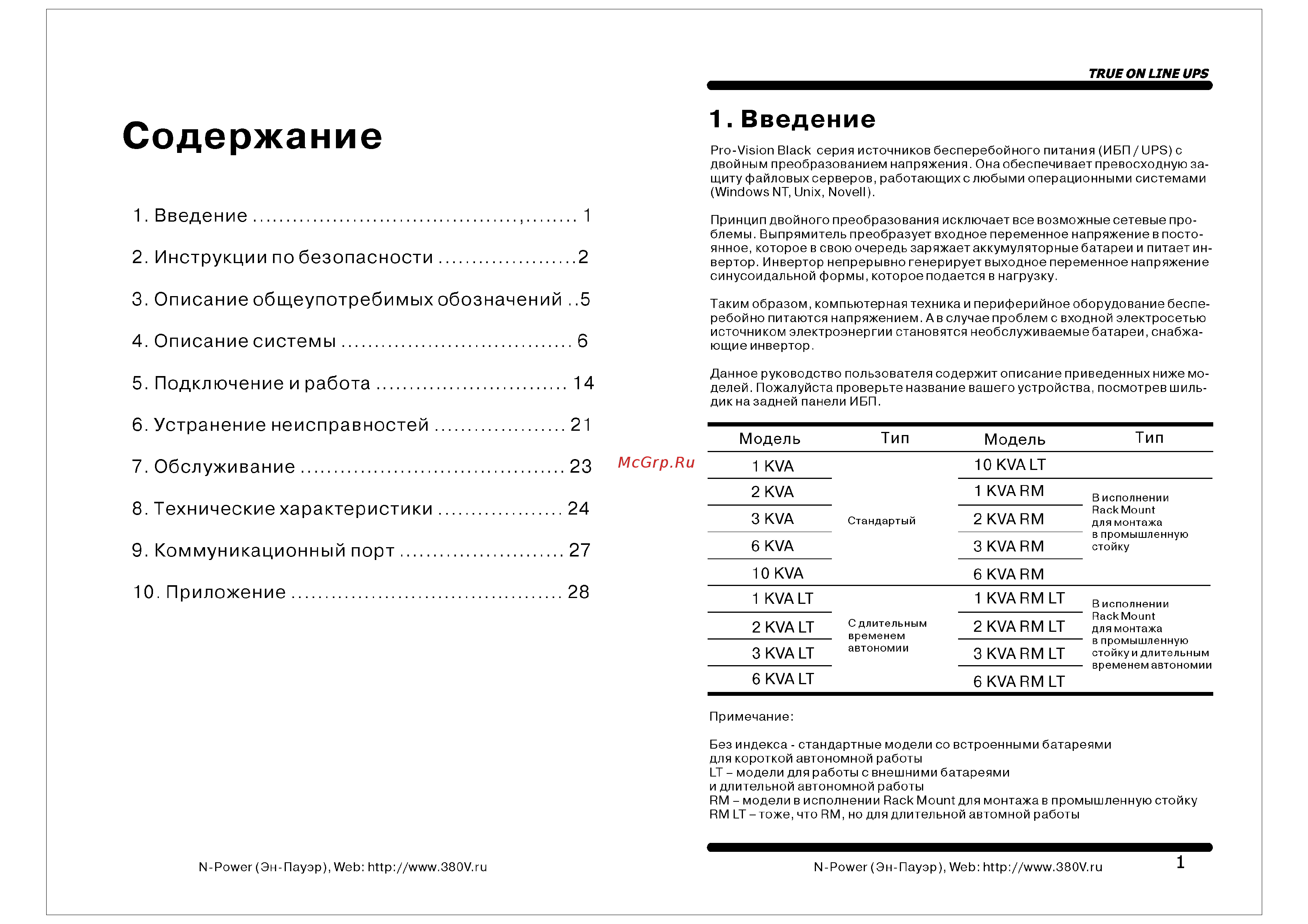N-Power pro-vision black 1000 pvb1000 [2/18] Устранение неисправностей 1