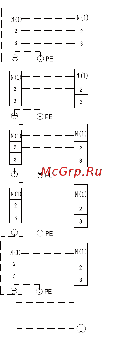 Tosot T36H-FM4/O [11/32] Снять боковую панель 2 пропустить силовой кабель через резиновое кольцо 3 подключить жилы кабеля к клеммам l n и клемме заземления затем соединить клеммы n 1 2 и 3 внутре ненг...