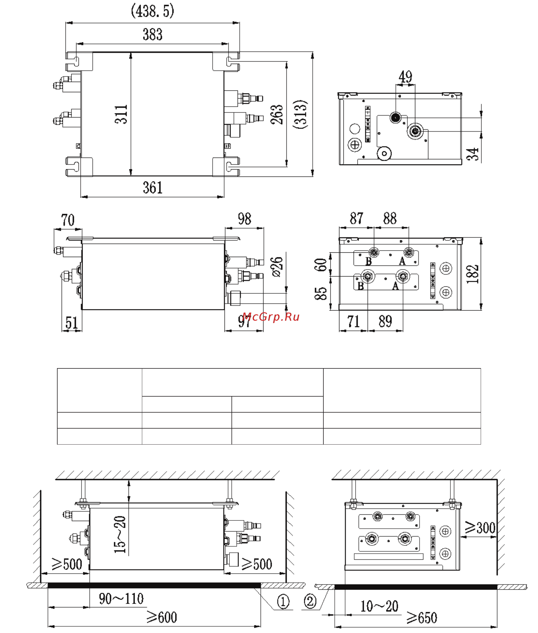 Tosot T48H-FMS/O [17/44] Установочное пространство exv модуля
