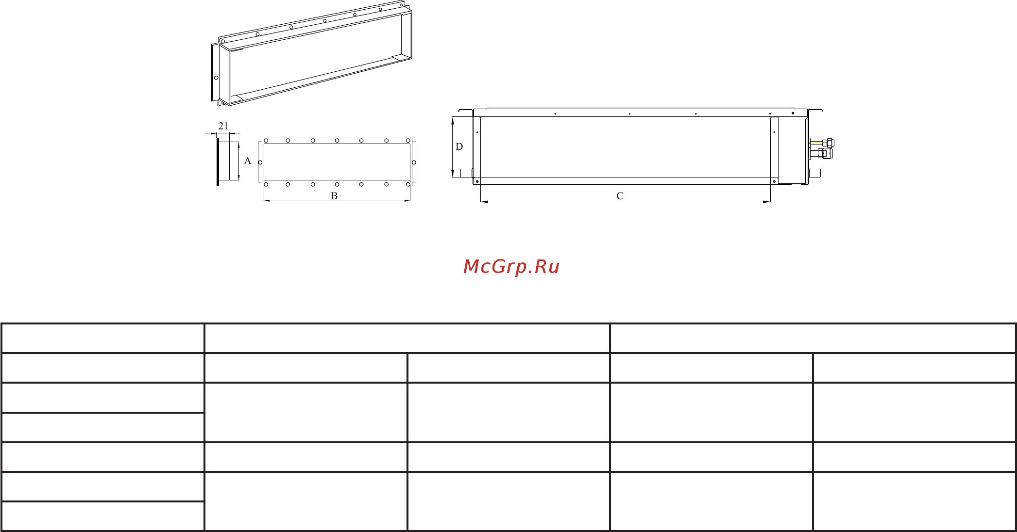Tosot T09H-FD/I [11/40] Присоединительные размеры внутреннего блока