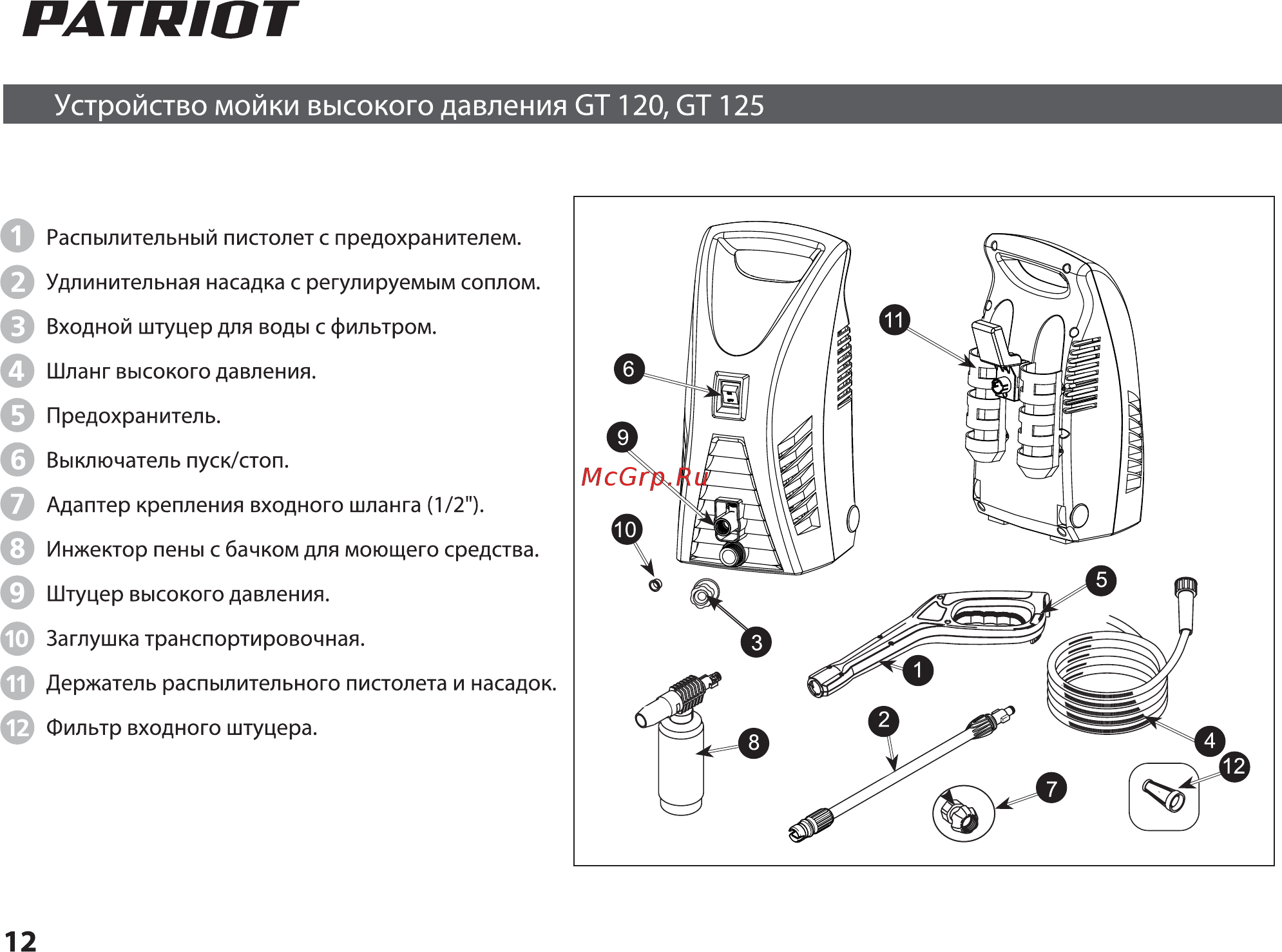 Patriot gt160 pro 322305722 [12/40] Страница 12