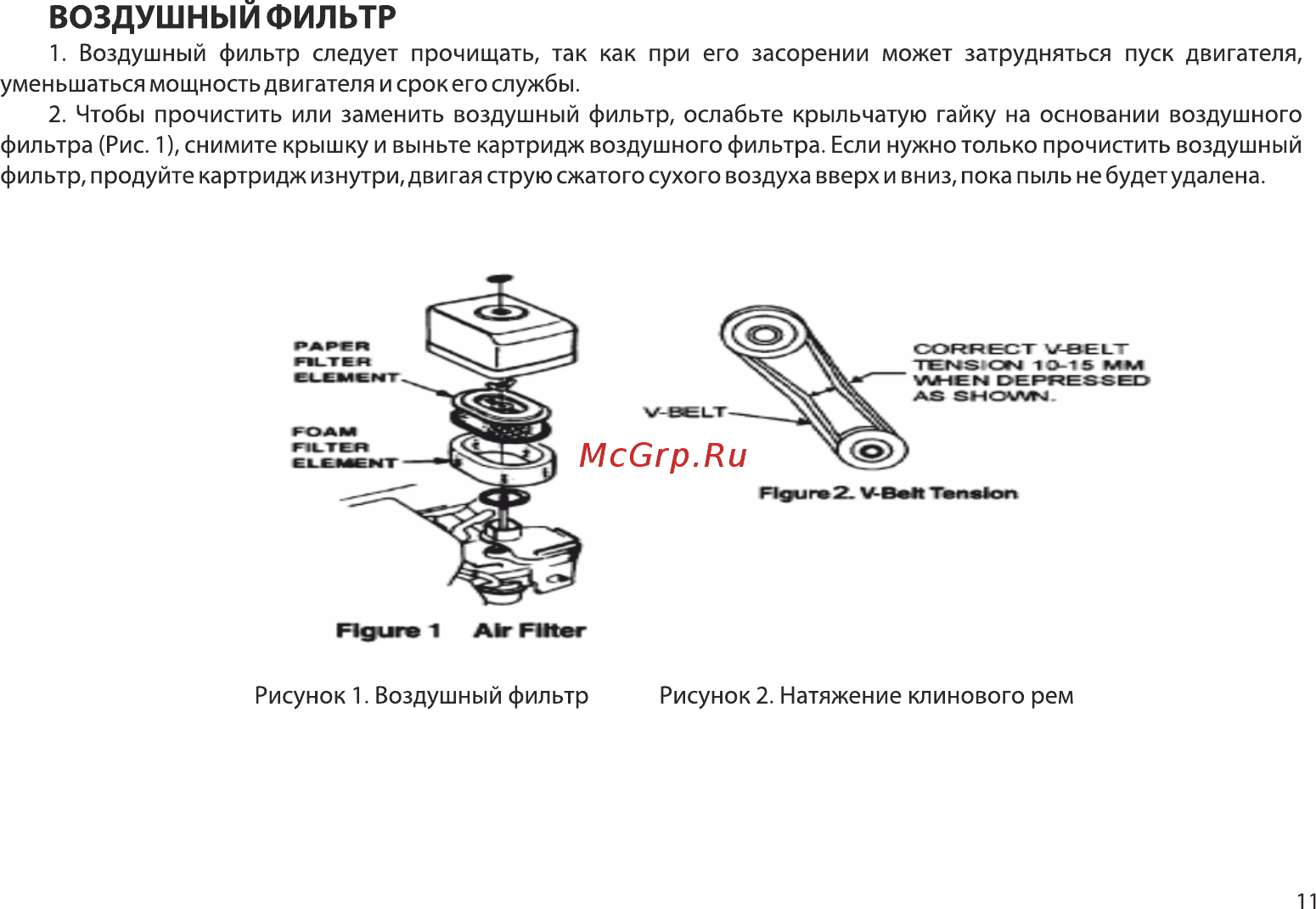 Samsan PC 161 [11/20] Воздушный фильтр