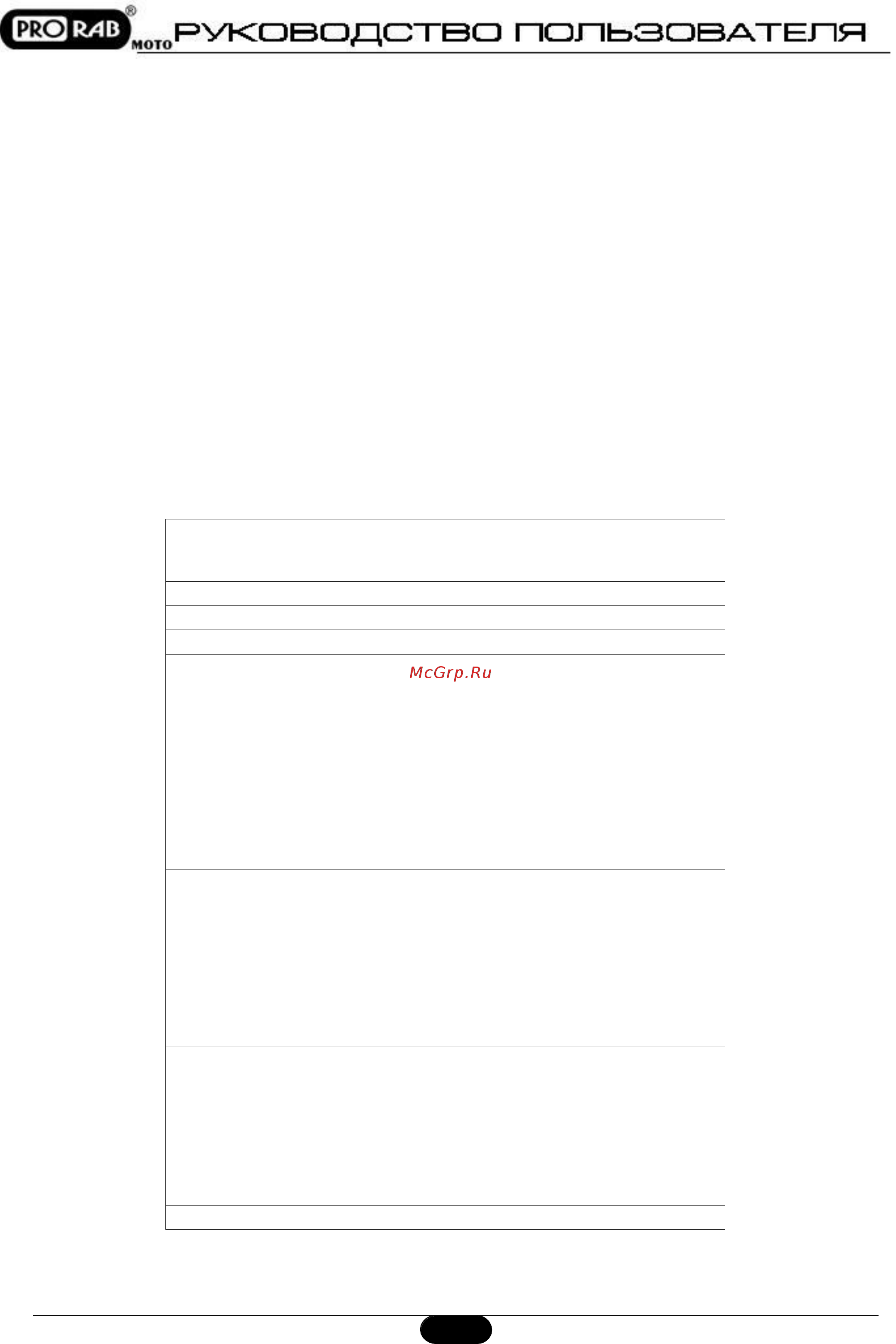 Prorab flyer yy50qt-26 Инструкция по эксплуатации онлайн