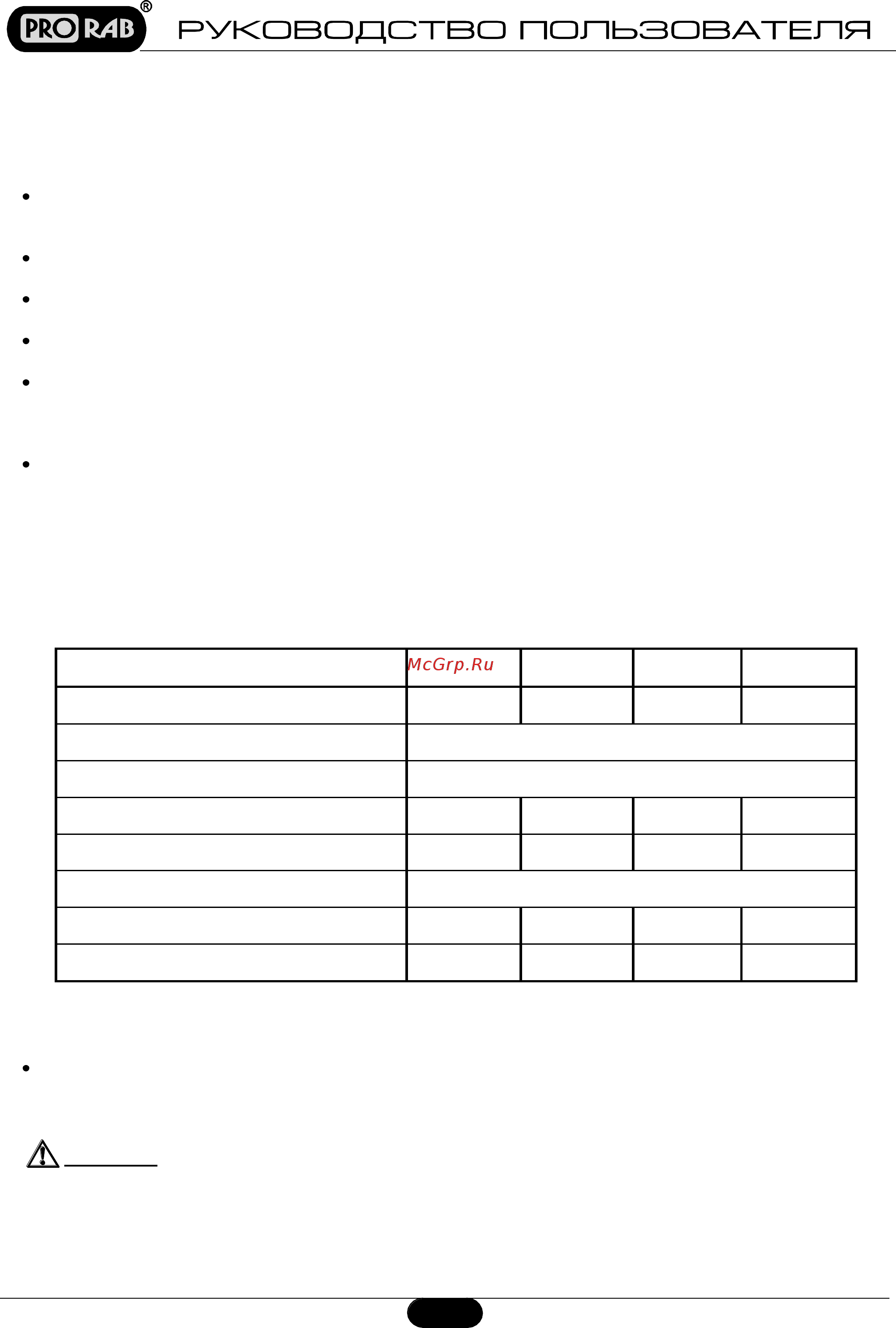Prorab ecm 180 в [2/13] Технические характеристики