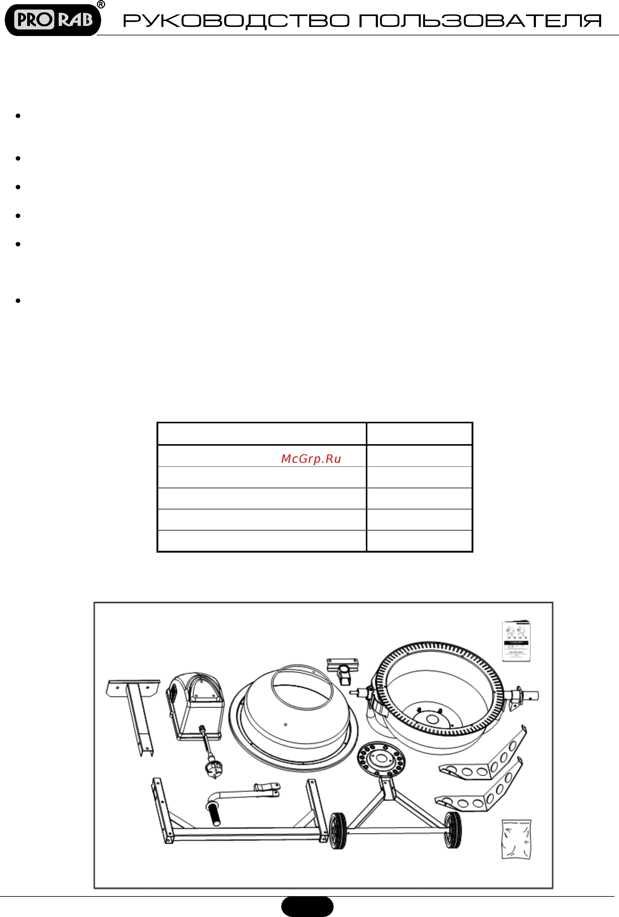 Prorab ecm 63 [2/12] Основные параметры