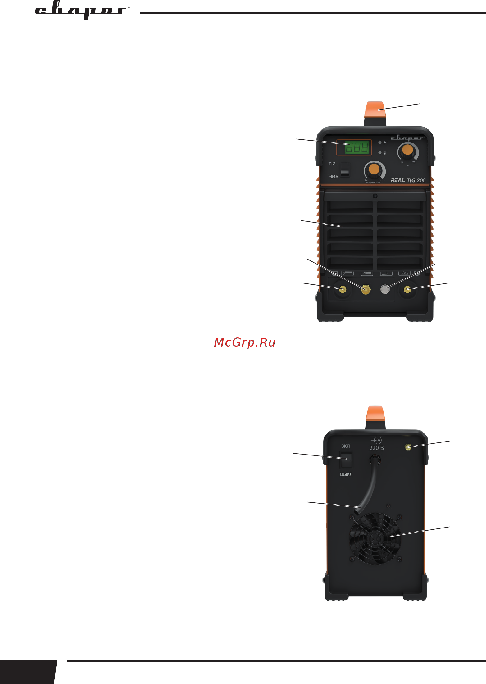 Сварог TIG 200 REAL W223 [10/27] Описание аппарата