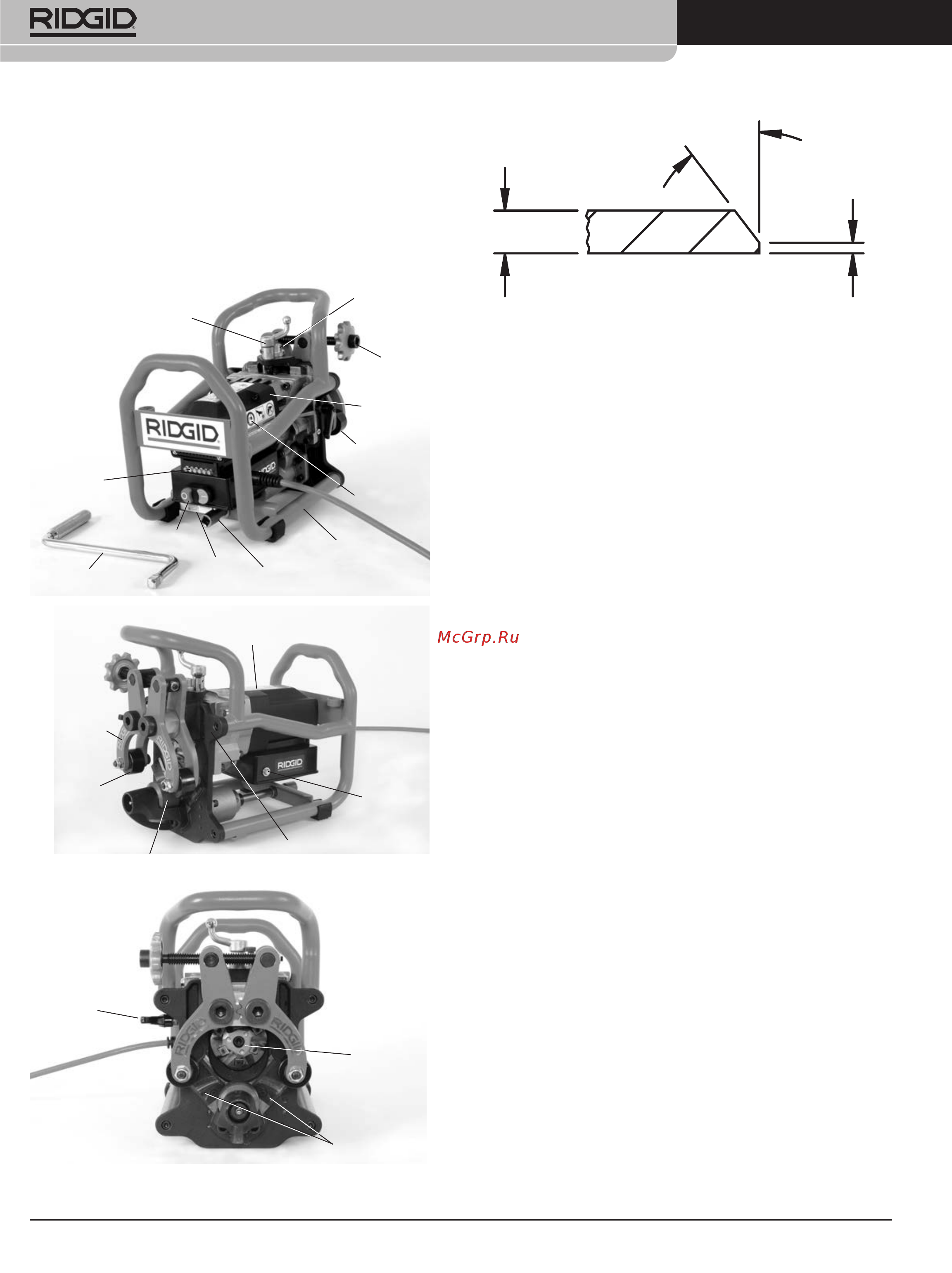 Ridgid b-500 [66/100] Model b 500 taşınabilir boru pahlama makinesi