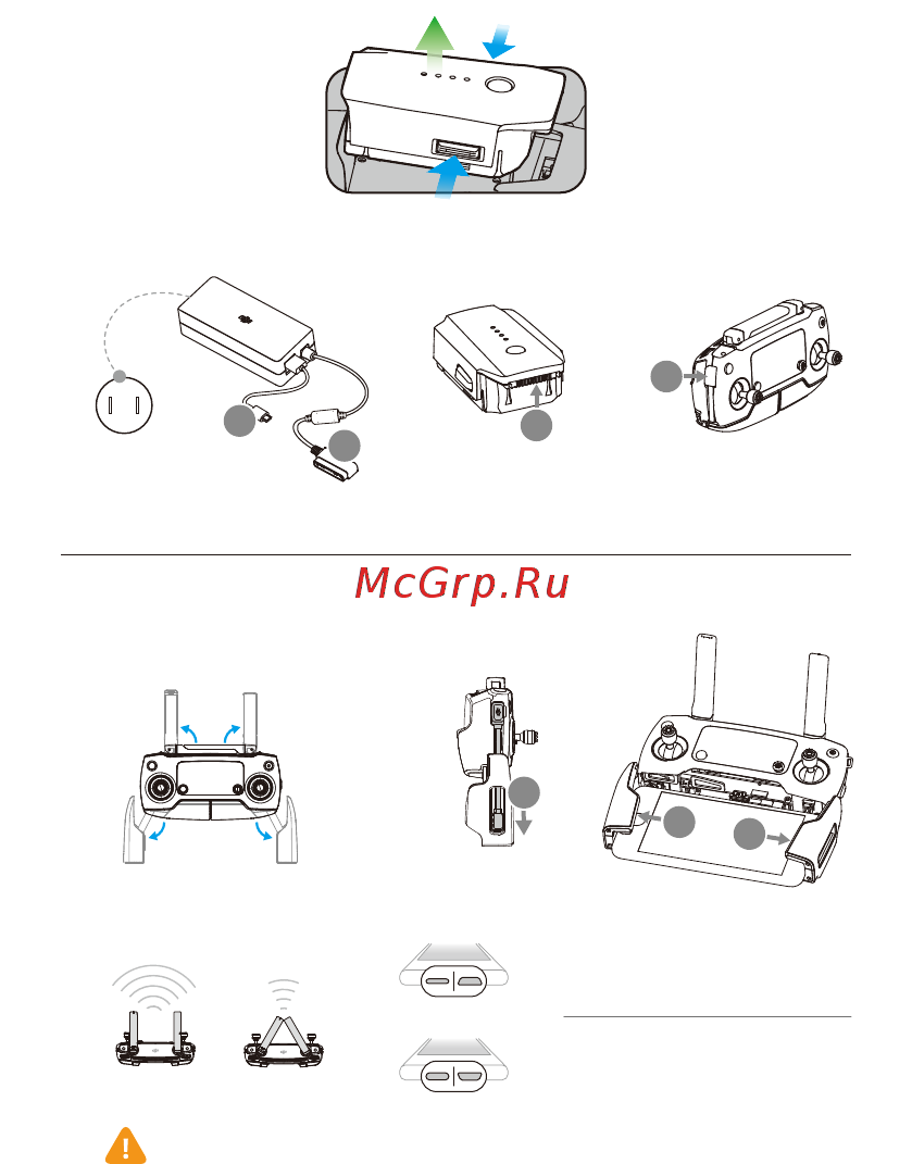 DJI Mavic PRO [7/12] Check the battery levels 4 prepare the remote controller