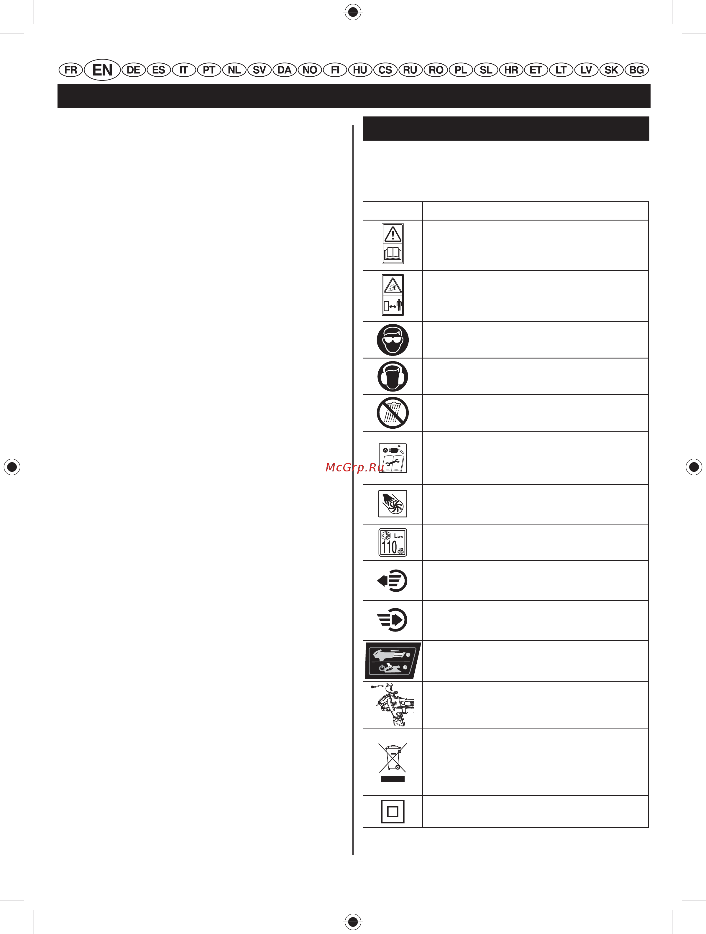 Ryobi rbv3000vp 3001225 [10/148] English original instructions