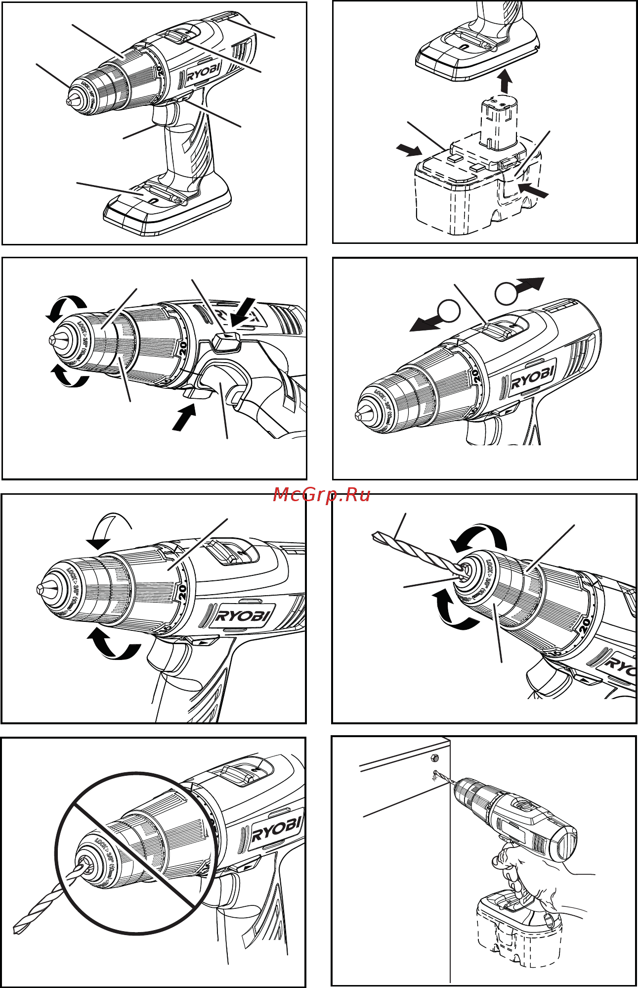 Ryobi one+ cdc18022n 3000422 Инструкция по эксплуатации онлайн [2/127] 198917