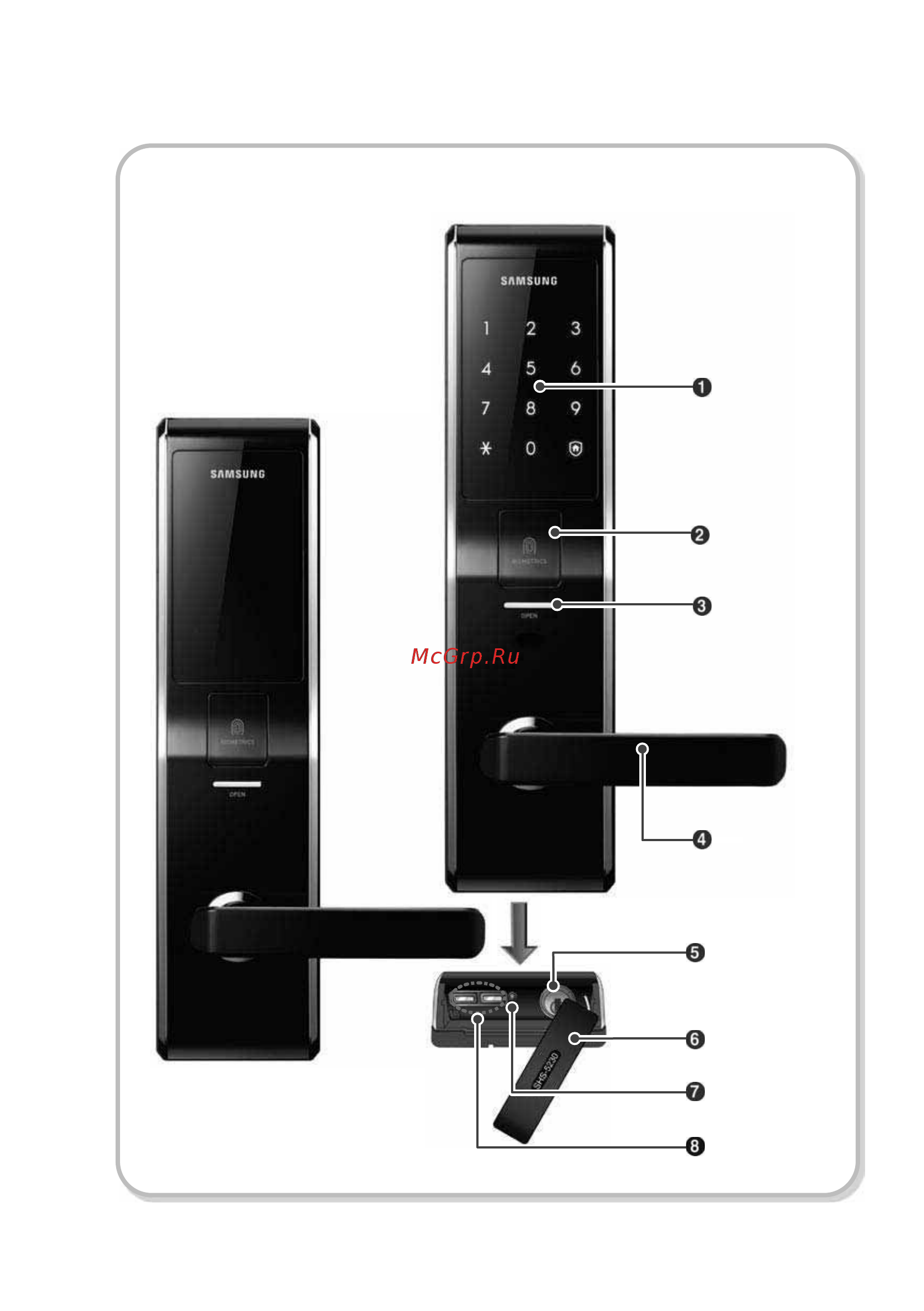 Samsung черный shs-h705 fbк/en [11/47] Компоненты внешней части продукта