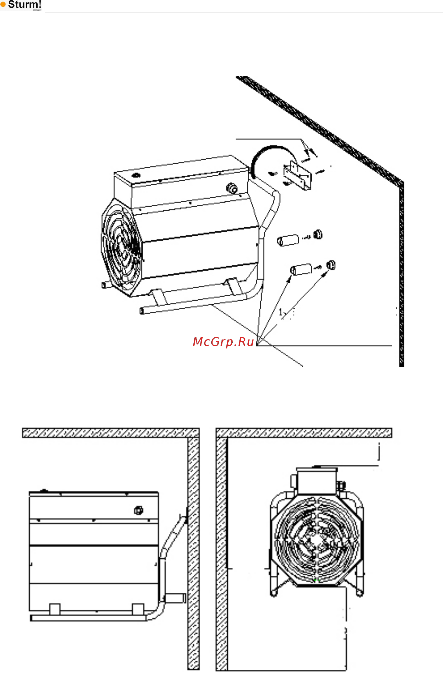 Sturm fh15040 [5/8] Схема монтажа на стене некоторые модели могут монтироваться на стене с соблюдением следующих инструкций
