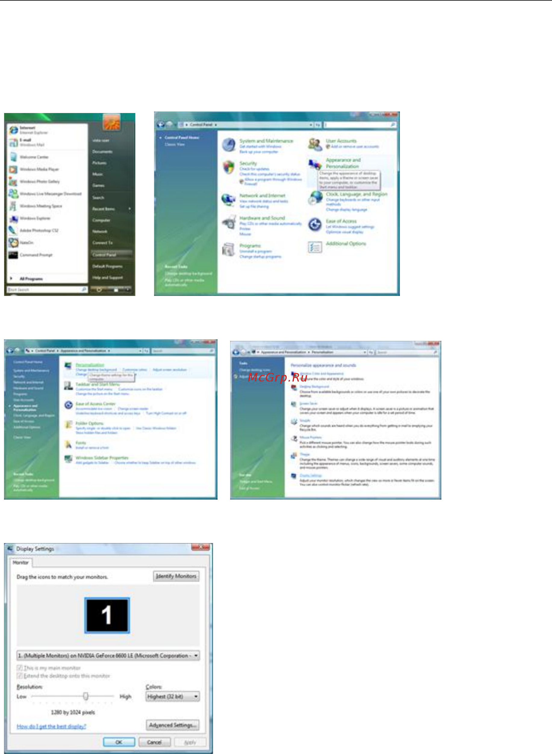 AOC P2460PXQU [43/70] Windows vista