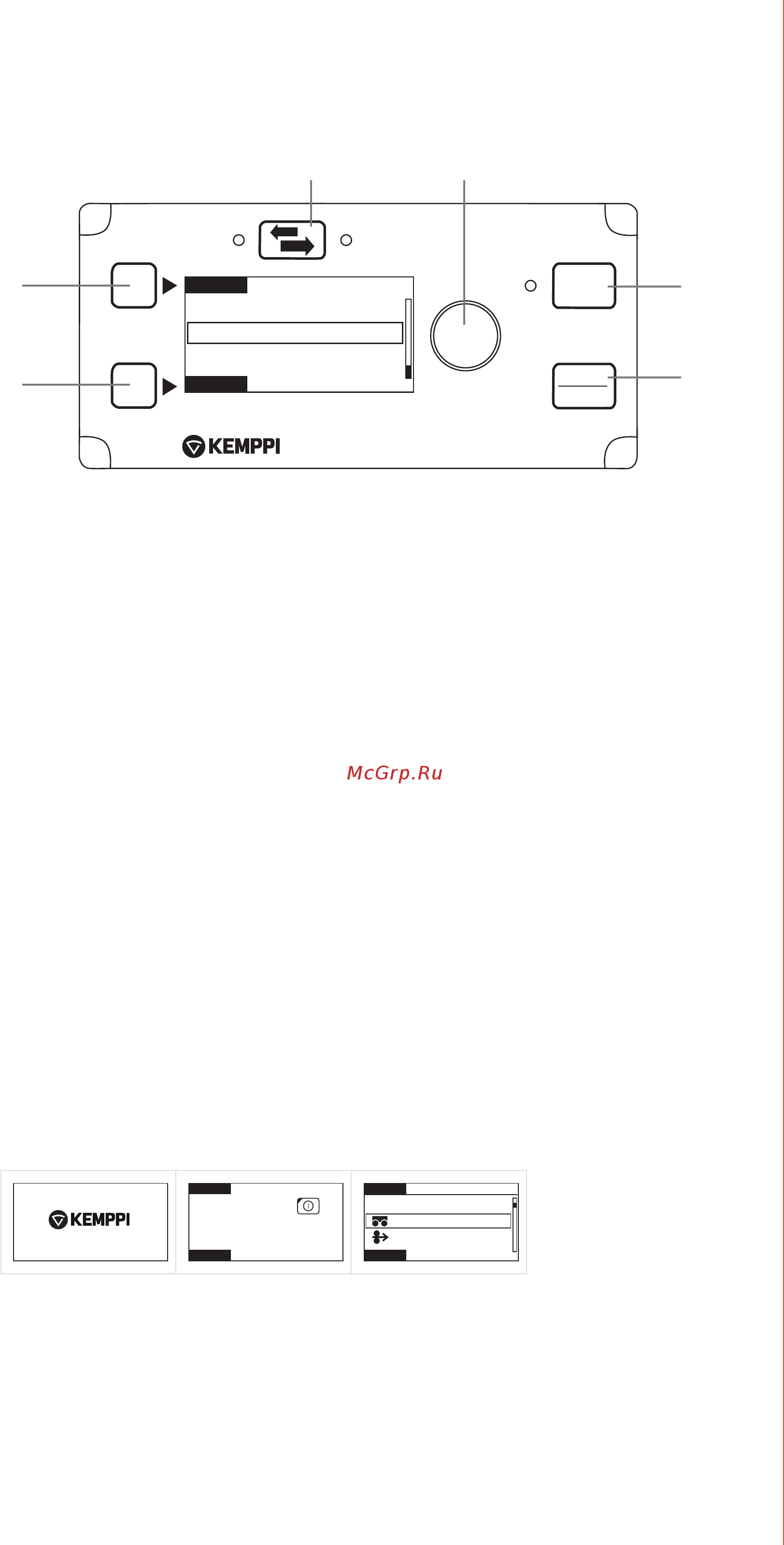 Kemppi MagTrac F 61 [11/20] Кнопки панели управления