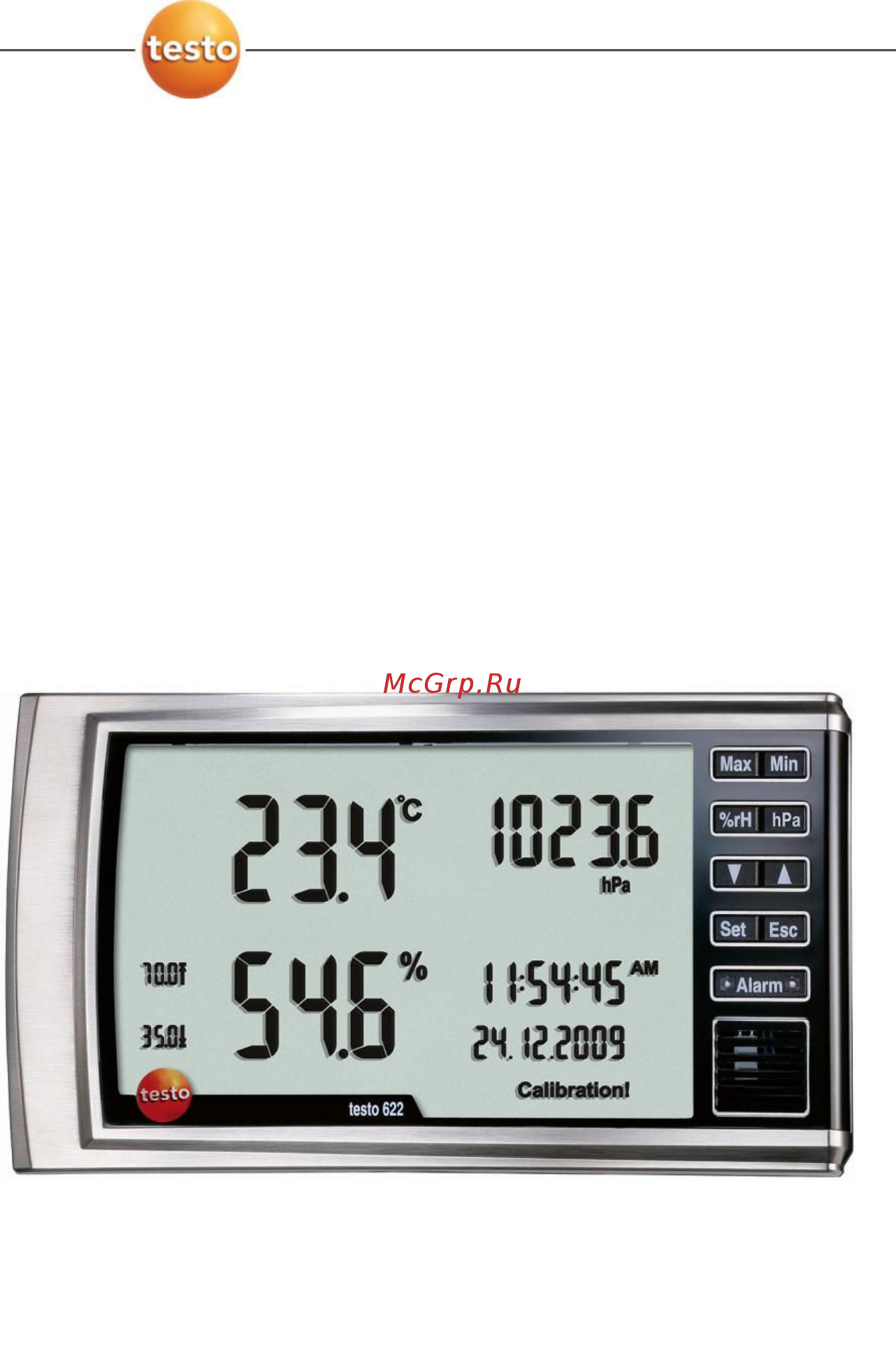 Testo 622 c индикатором давления 0560 6220п (с поверкой) Инструкция по эксплуатации онлайн