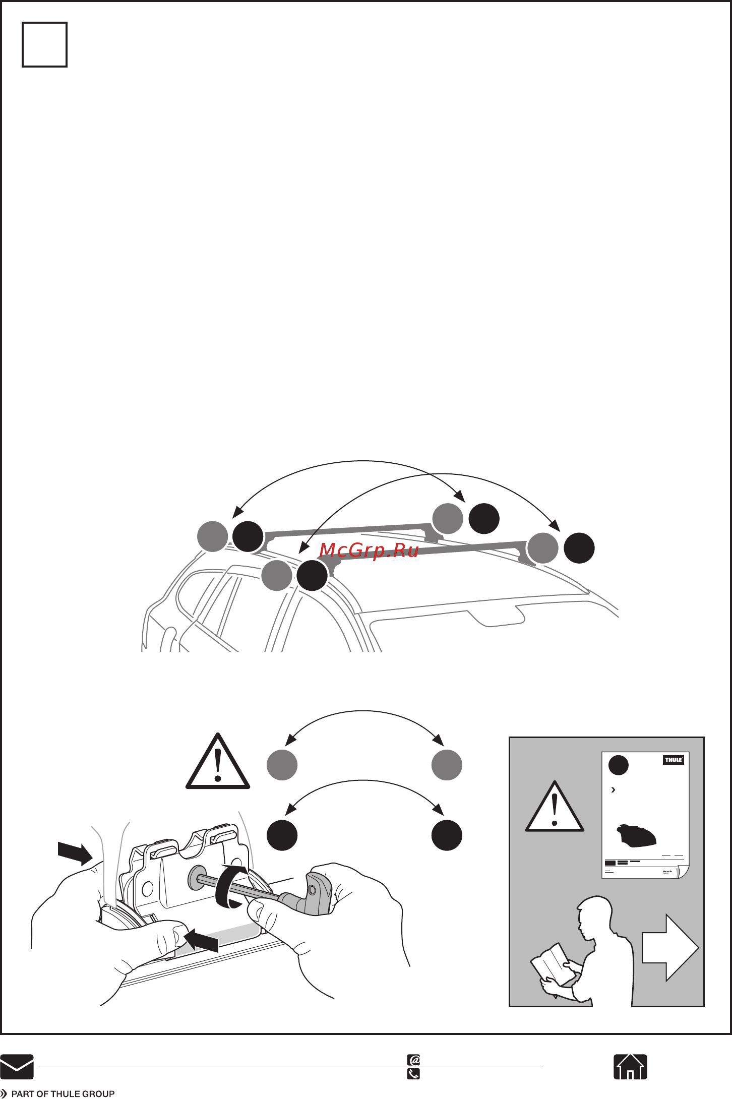 Thule kit volvo xc 60, 5-dr suv, 08- with flush railing 4006 Инструкция по эксплуатации онлайн [4/4] 200472