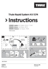 Thule kit subaru legacy, liberty, 4-dr sedan, 09-17 г.в. 1574 Инструкция по эксплуатации