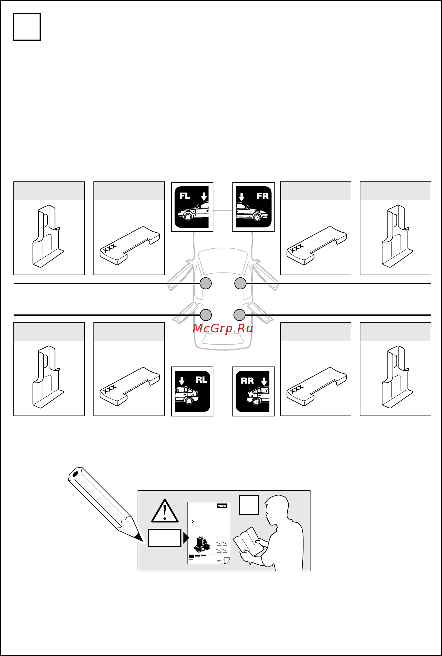 Thule kit mitsubishi pajero, montero, 5-dr suv, 99-17 г.в. 1182 Инструкция по эксплуатации онлайн [3/4] 200503
