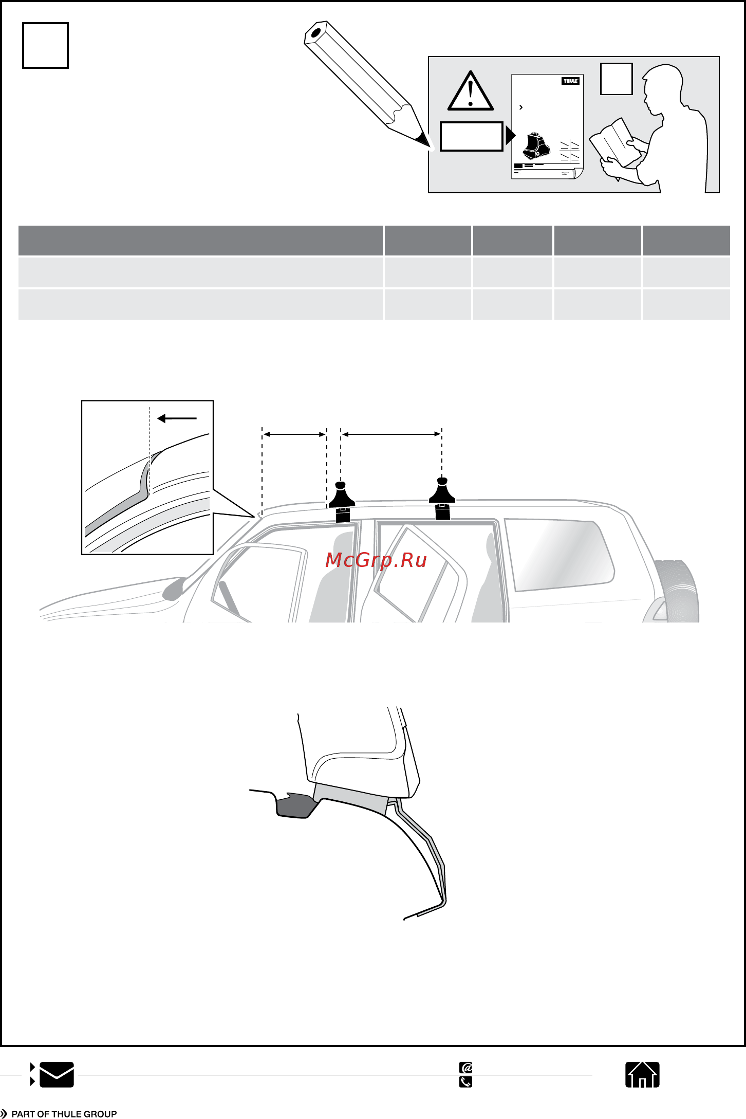 Thule kit mitsubishi pajero, montero, 5-dr suv, 99-17 г.в. 1182 Инструкция по эксплуатации онлайн [4/4] 200503