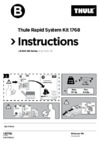 Thule kit lexus nx 300h, 5-dr suv, 15-17 г.в. 1768 Инструкция по эксплуатации