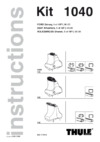 Thule kit ford galaxy, 5-dr mpv, 96-00; seat alhambra, 5-dr mpv, 96-00; vw sharan, 5-dr mpv 96-00 г.в. 1040 Инструкция по эксплуатации
