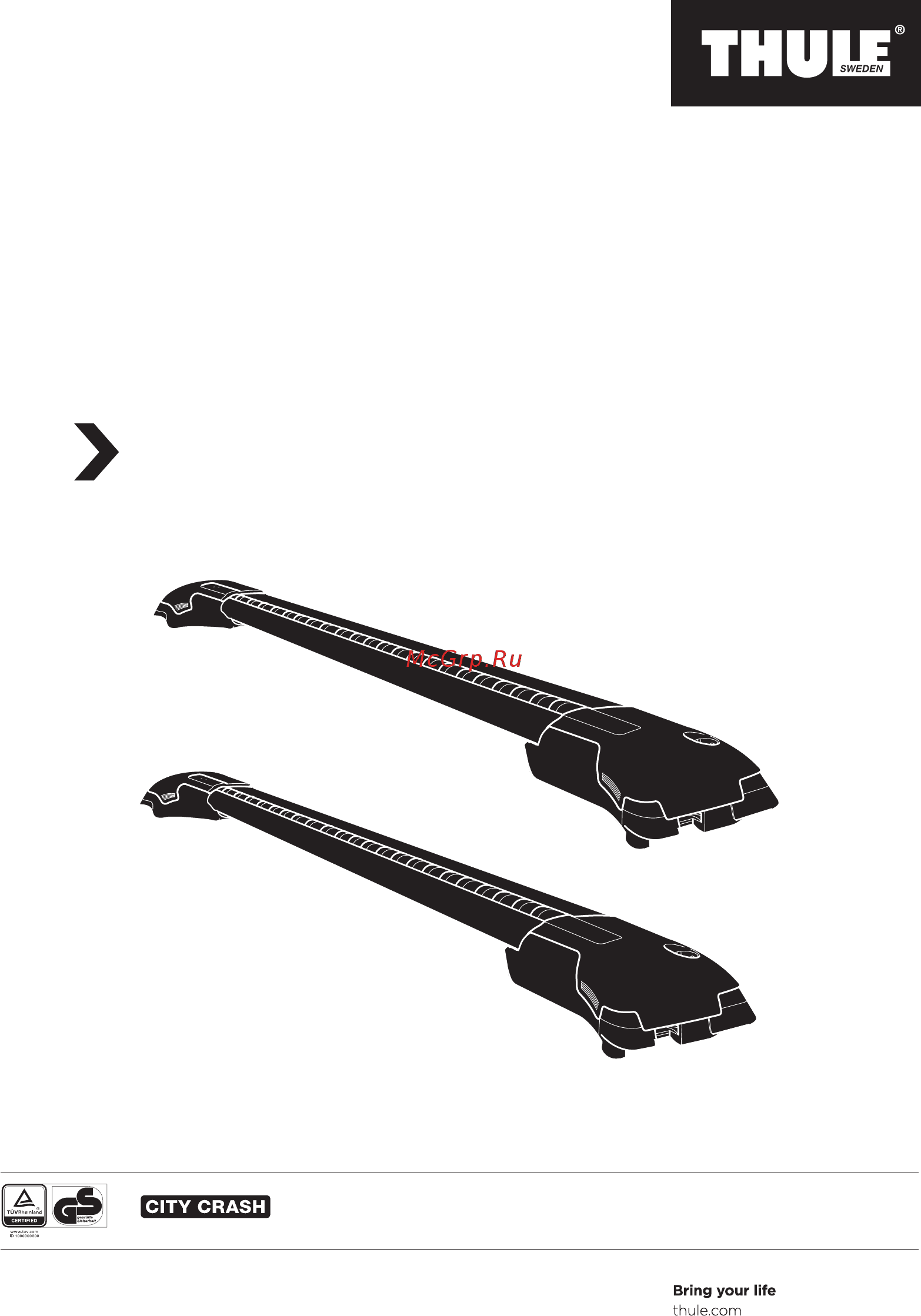 Thule wingbar edge для а/м с продольными рейлингами 9581 Инструкция по эксплуатации онлайн