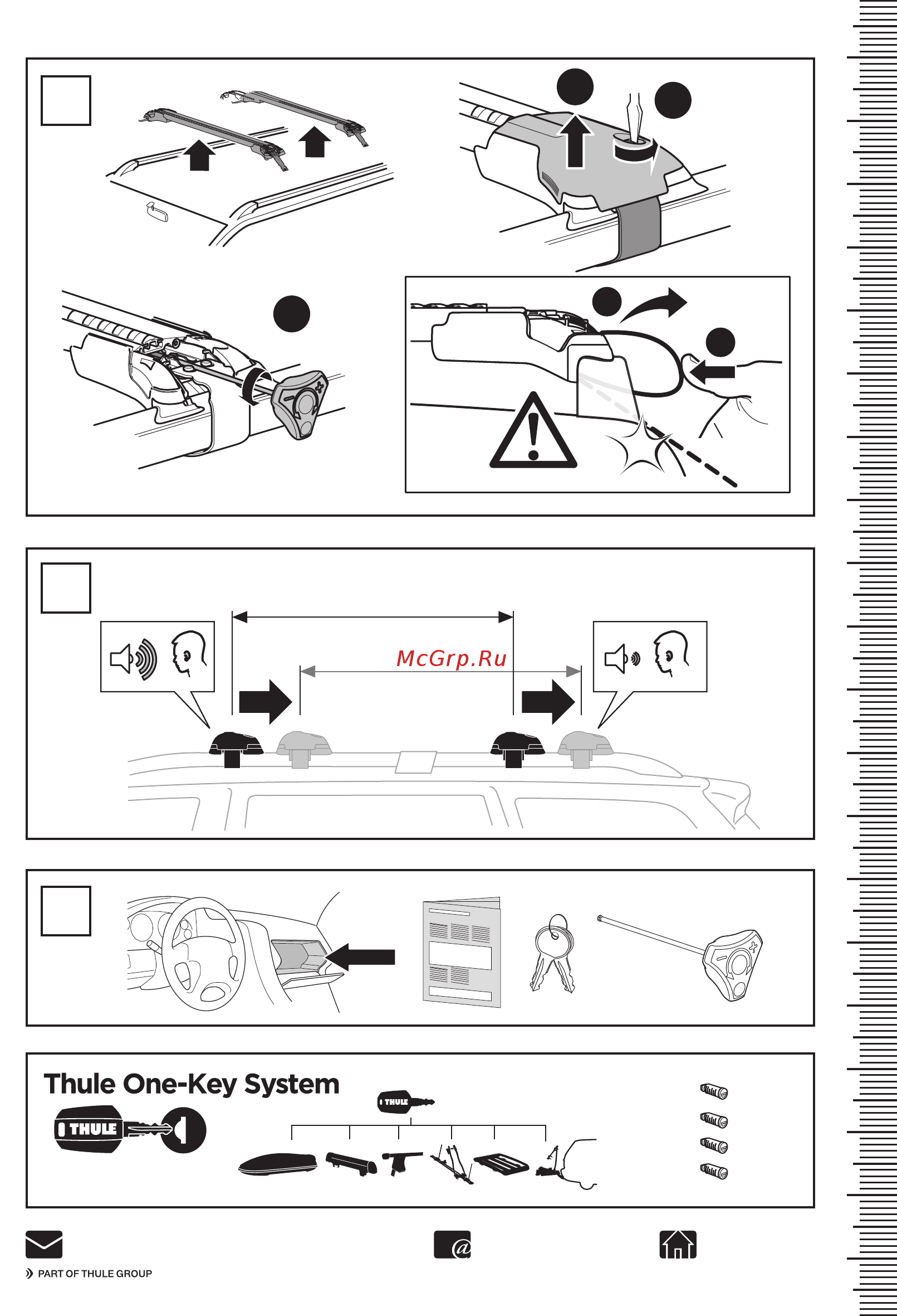 Thule wingbar edge для а/м с продольными рейлингами 9581 Инструкция по эксплуатации онлайн [8/8] 200567