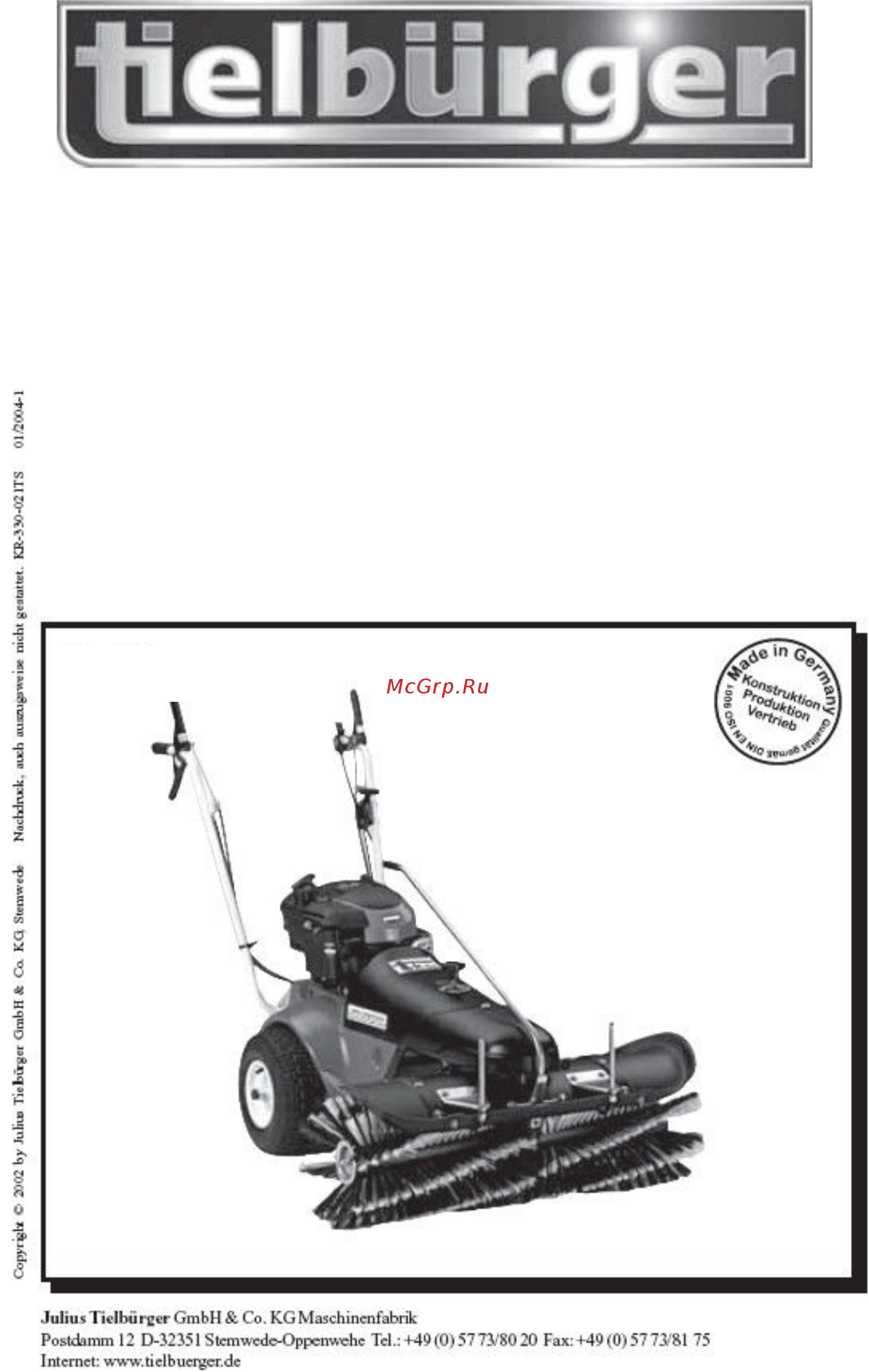 Tielburger tk58 honda ad-372-045ts Инструкция по эксплуатации онлайн