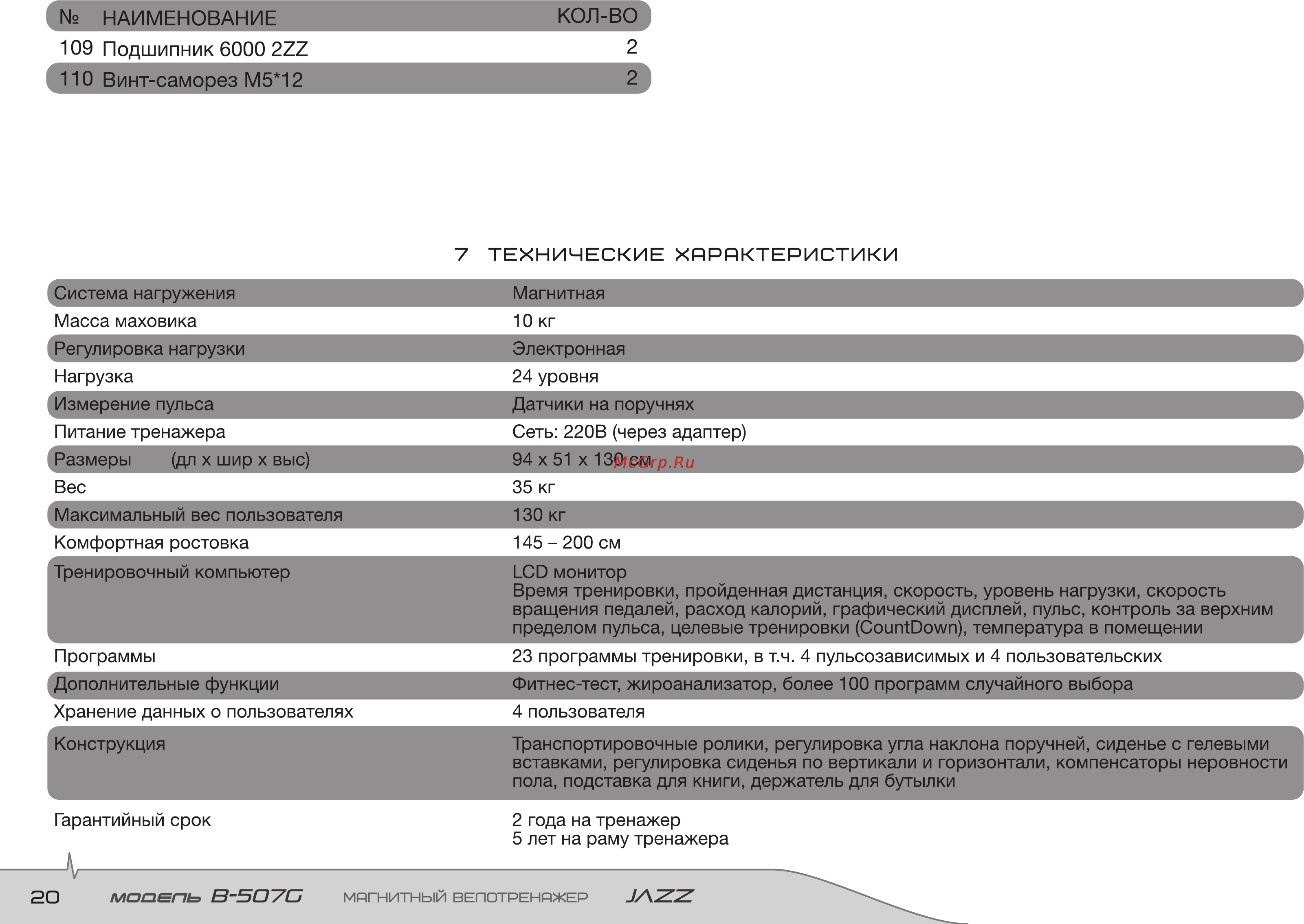 Torneo Jazz B-507G [20/24] Винт саморез м5 12 2