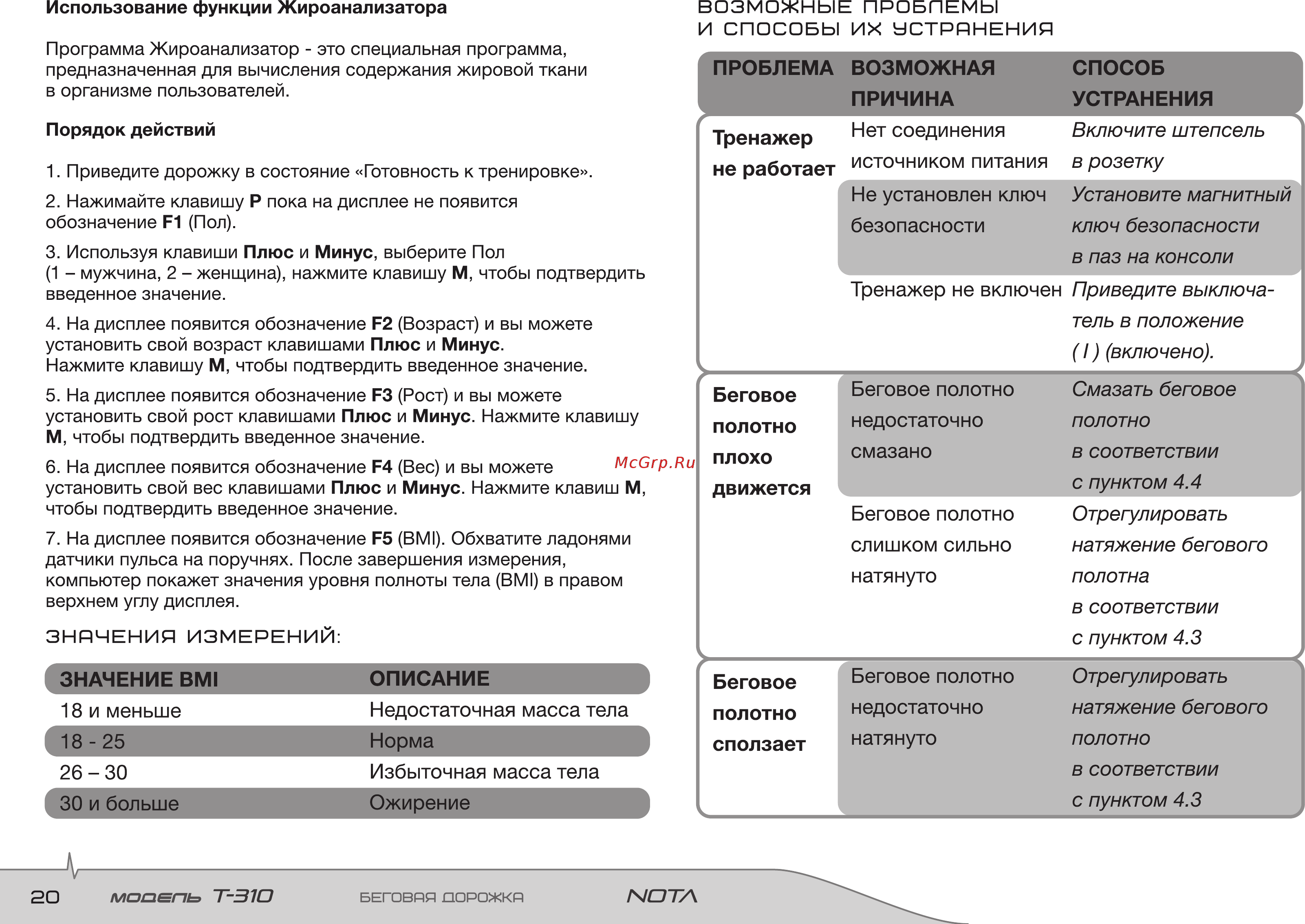 Torneo Nota T-310 Руководство по эксплуатации и сборке онлайн [20/32] 200800