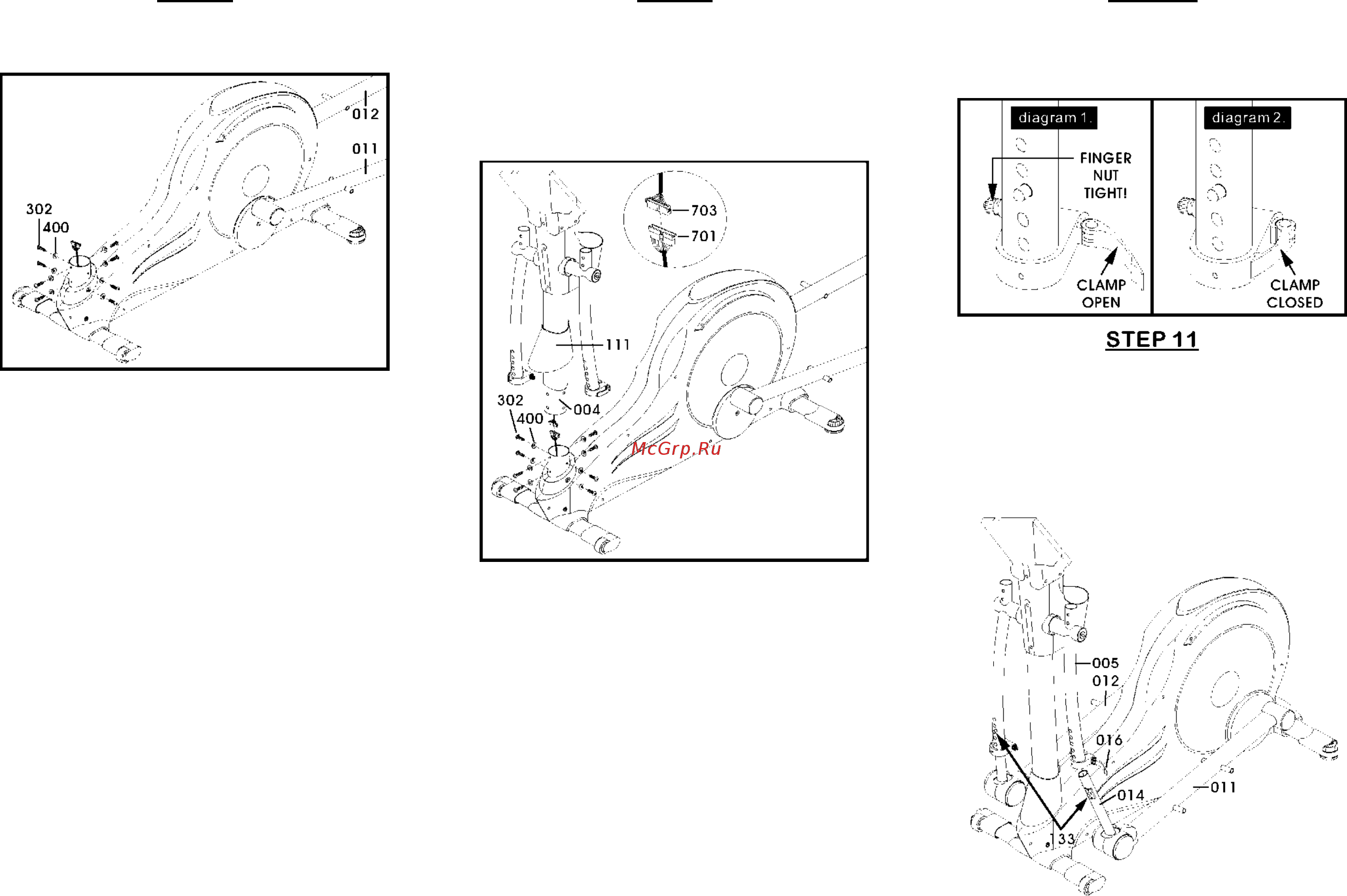 Infinity Q21 [12/16] Elliptical cross trainer assembly instructions