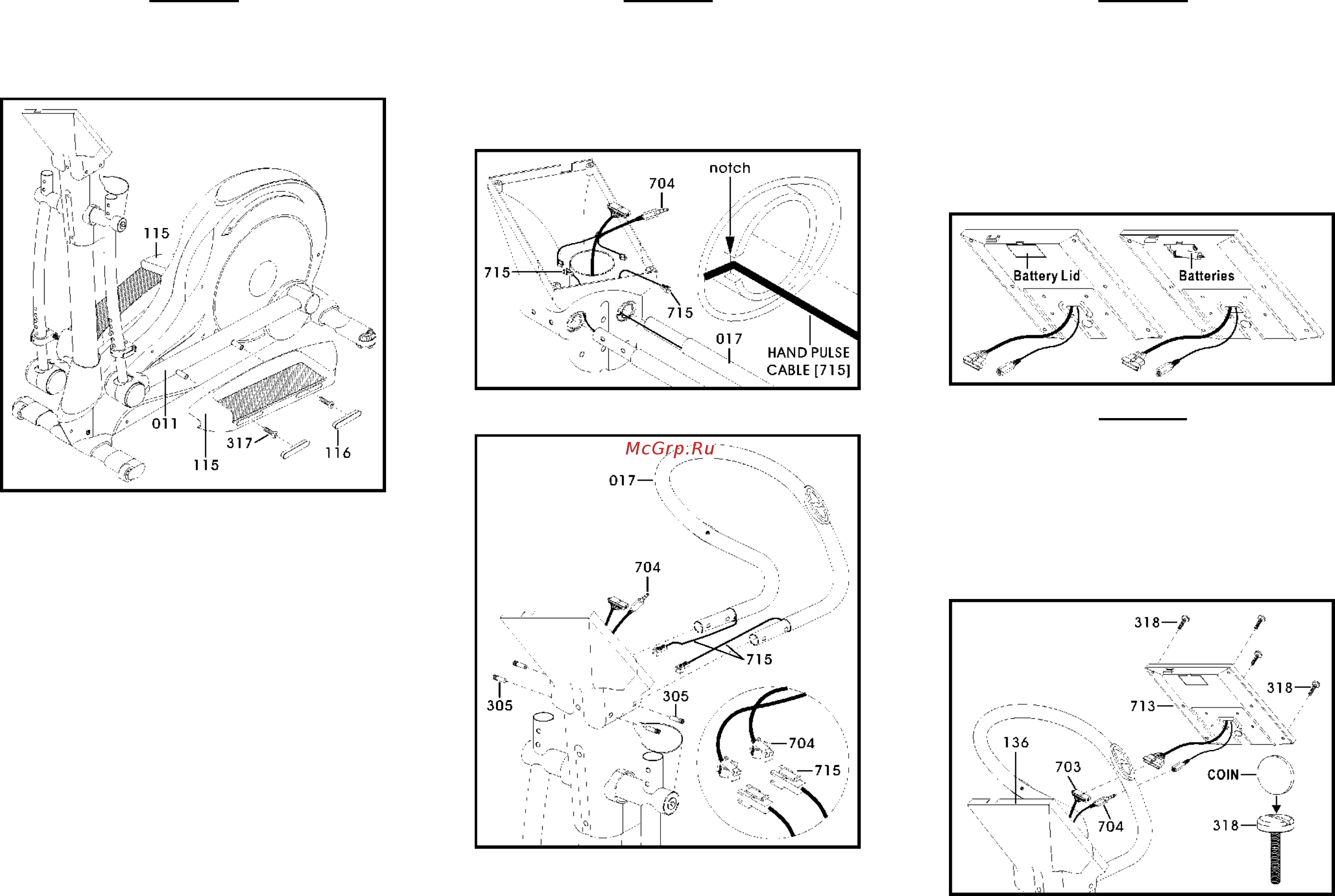 Infinity Q21 [5/16] Elliptical cross trainer assembly instructions