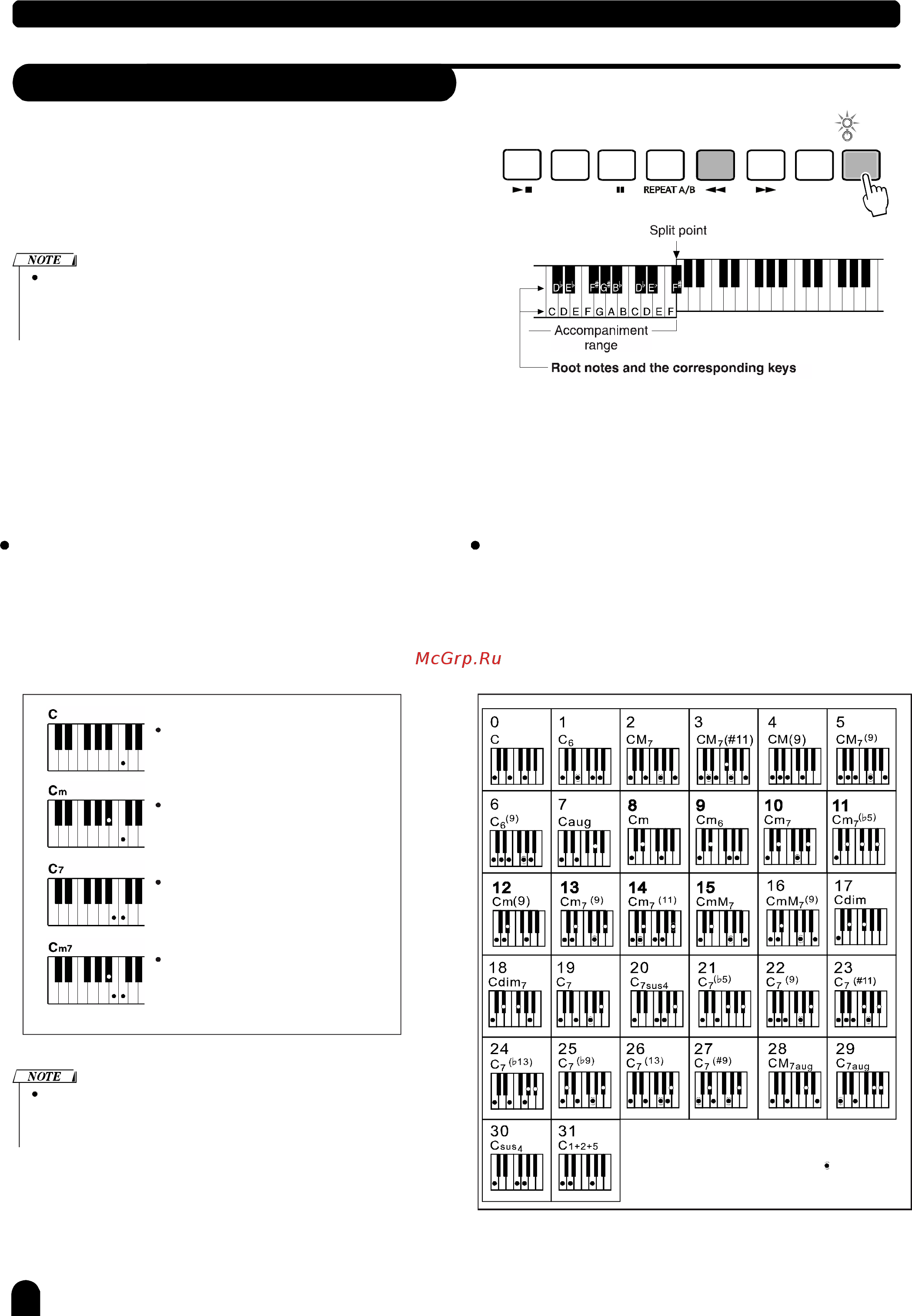 Medeli Grand 500 [23/63] Recognizing chords