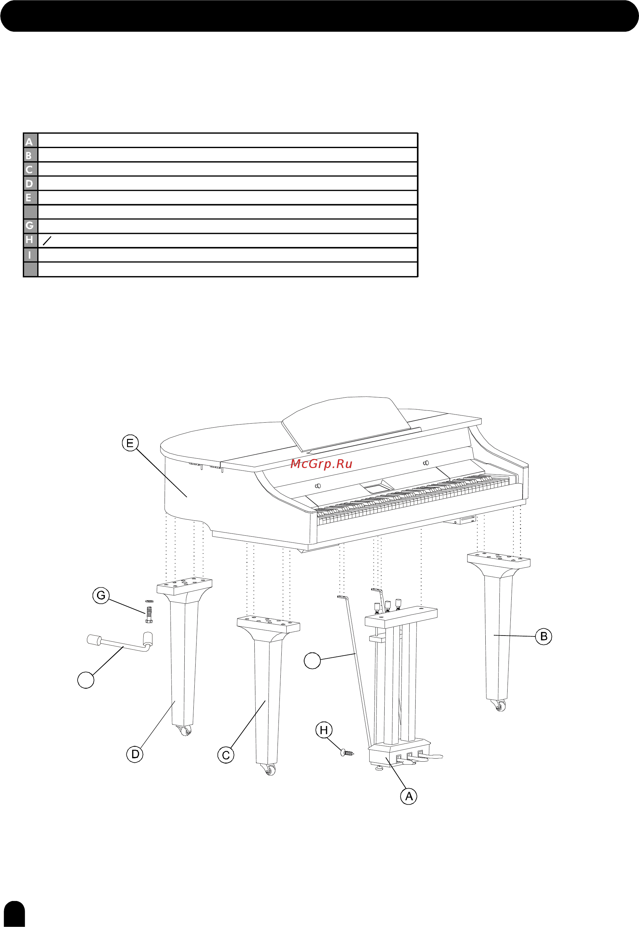 Medeli Grand 500 [5/63] Set up guide